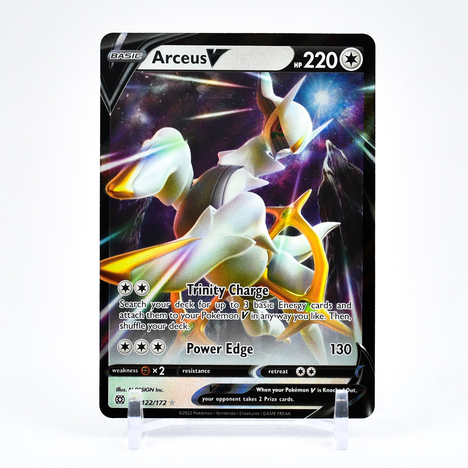 Arceus V - 122/172 Brilliant Stars Ultra Rare Pokemon - NM/MINT