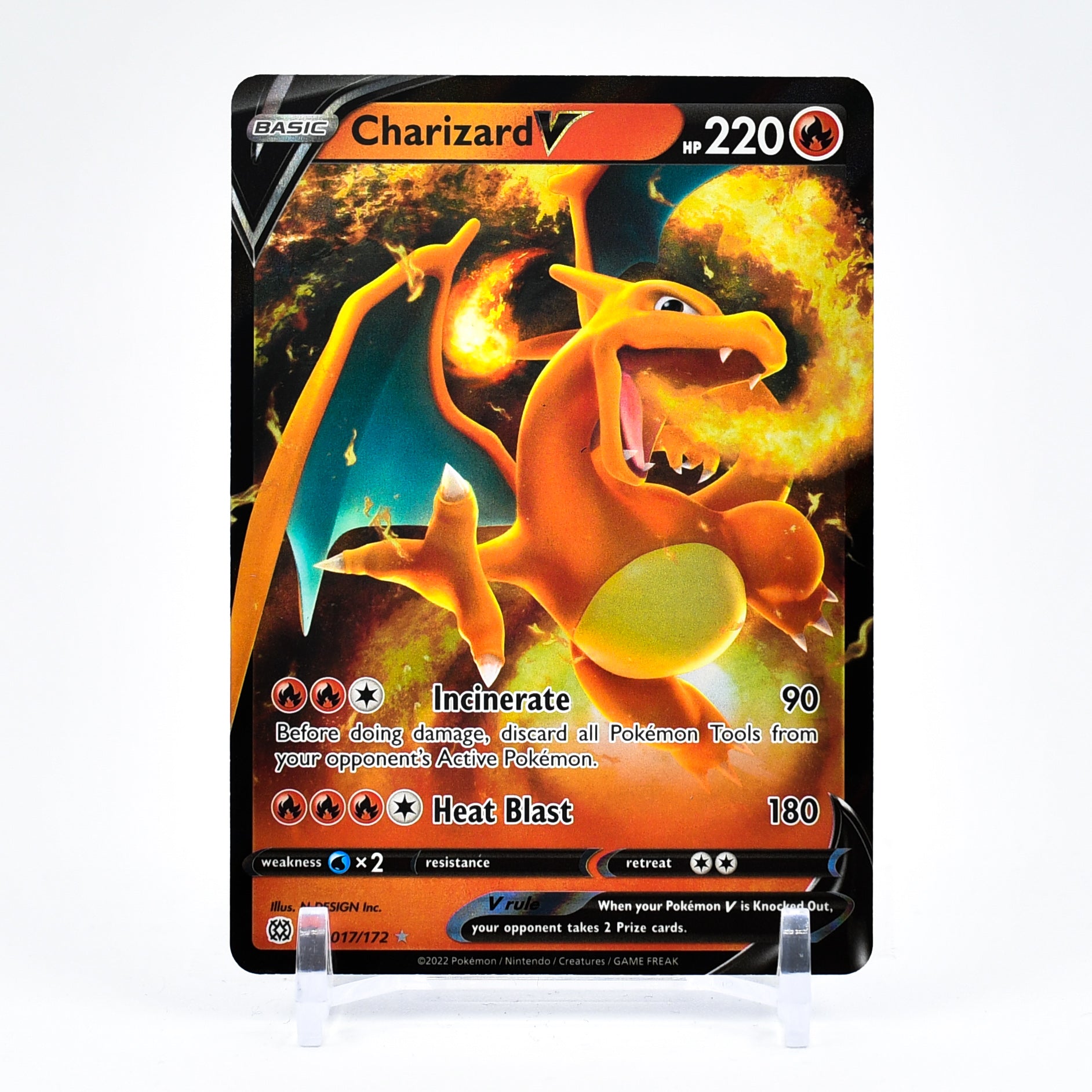 Charizard V - 017/172 Brilliant Stars Ultra Rare Pokemon - NM/MINT