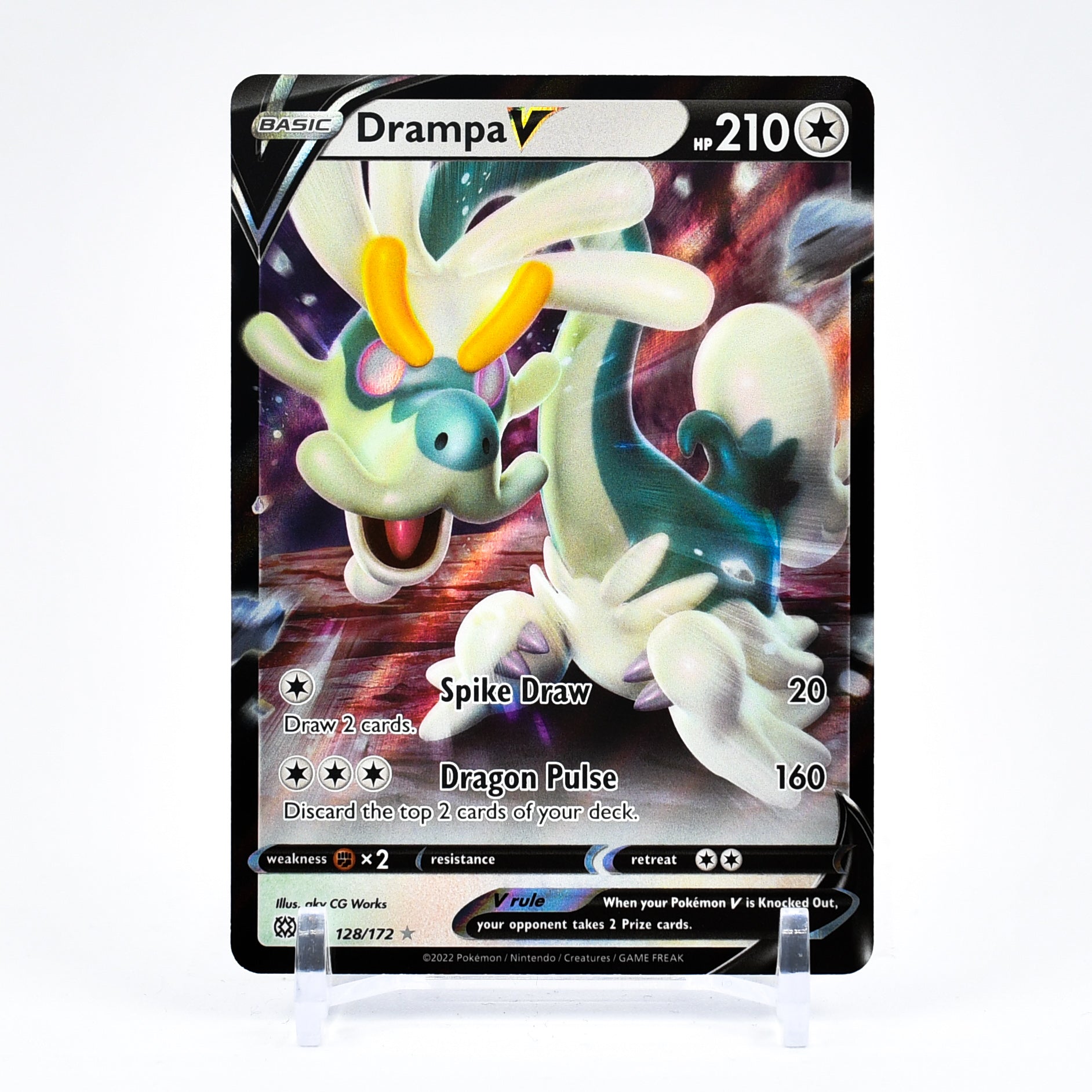 Drampa V - 128/172 Brilliant Stars Ultra Rare Pokemon - NM/MINT