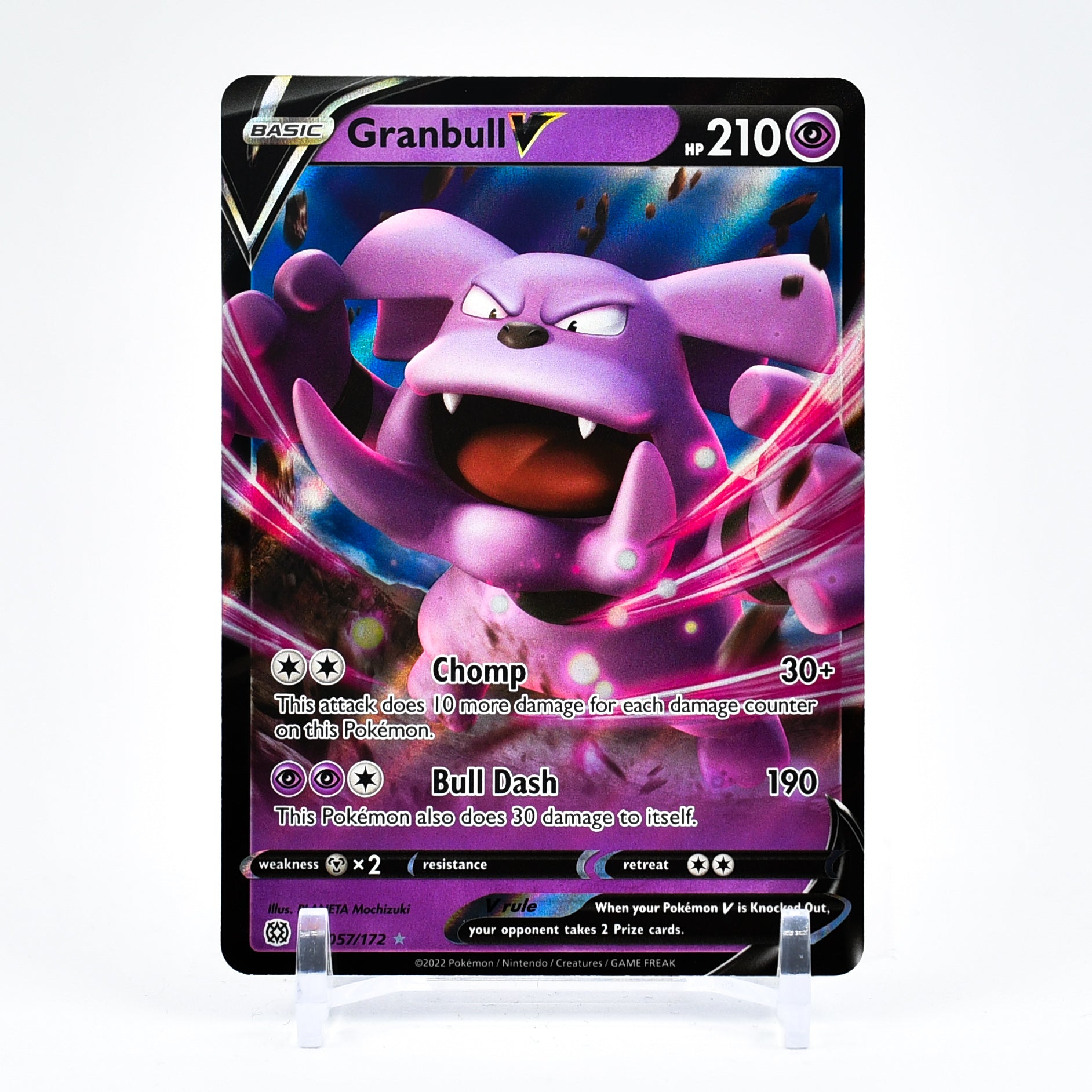 Granbull V - 057/172 Brilliant Stars Ultra Rare Pokemon - NM/MINT
