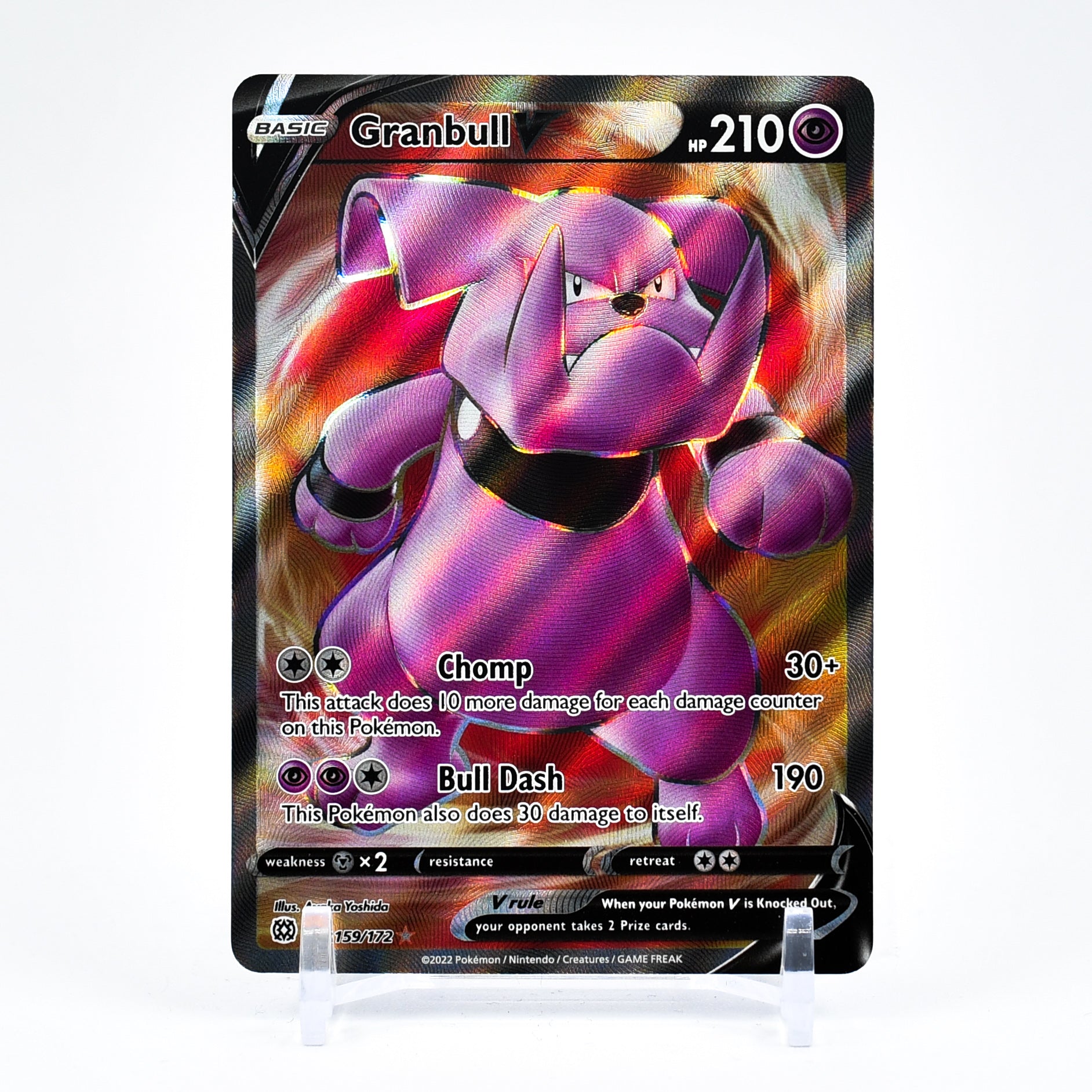 Granbull V - 159/172 Brilliant Stars FULL ART Pokemon - NM/MINT