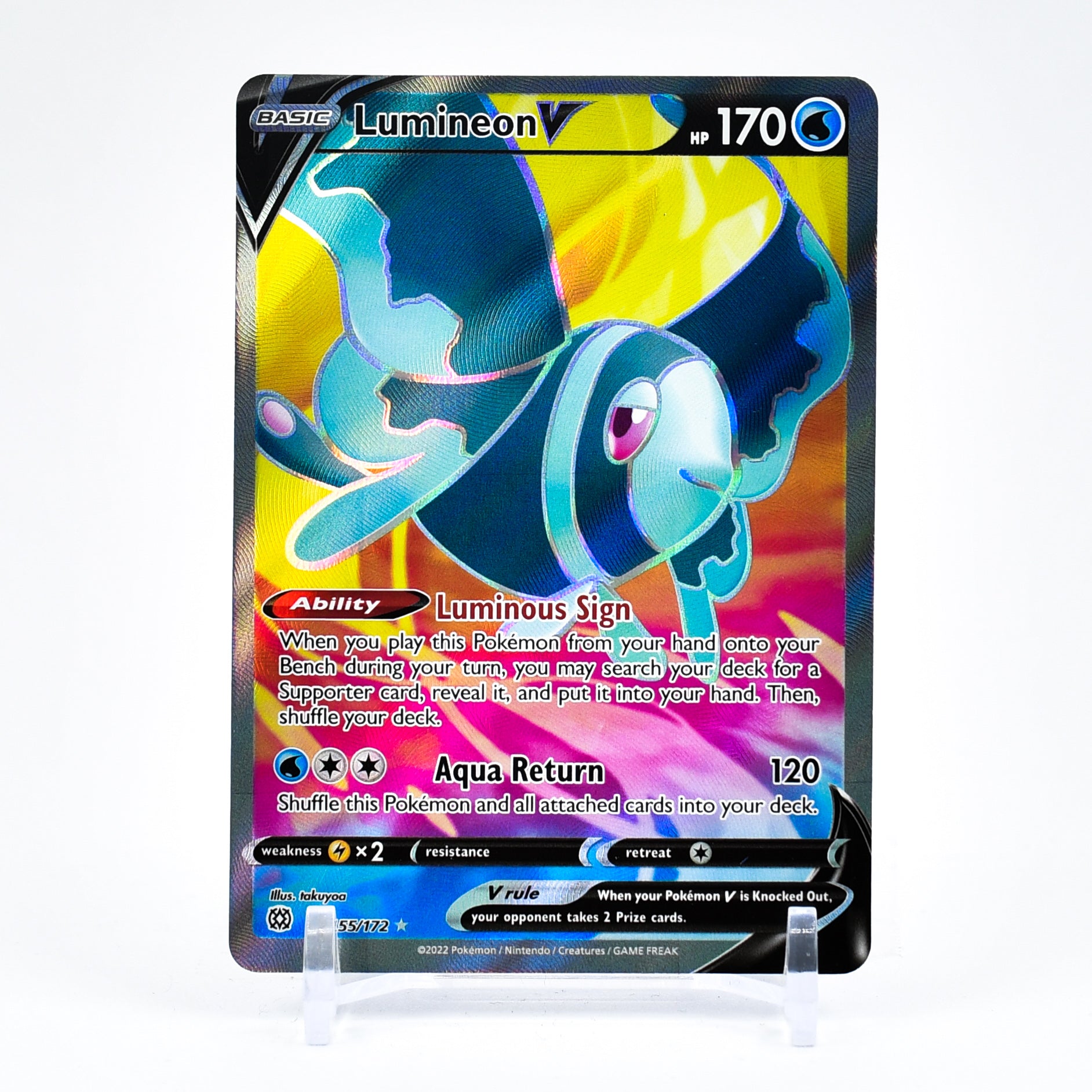 Lumineon V - 155/172 Brilliant Stars FULL ART Pokemon - NM/MINT