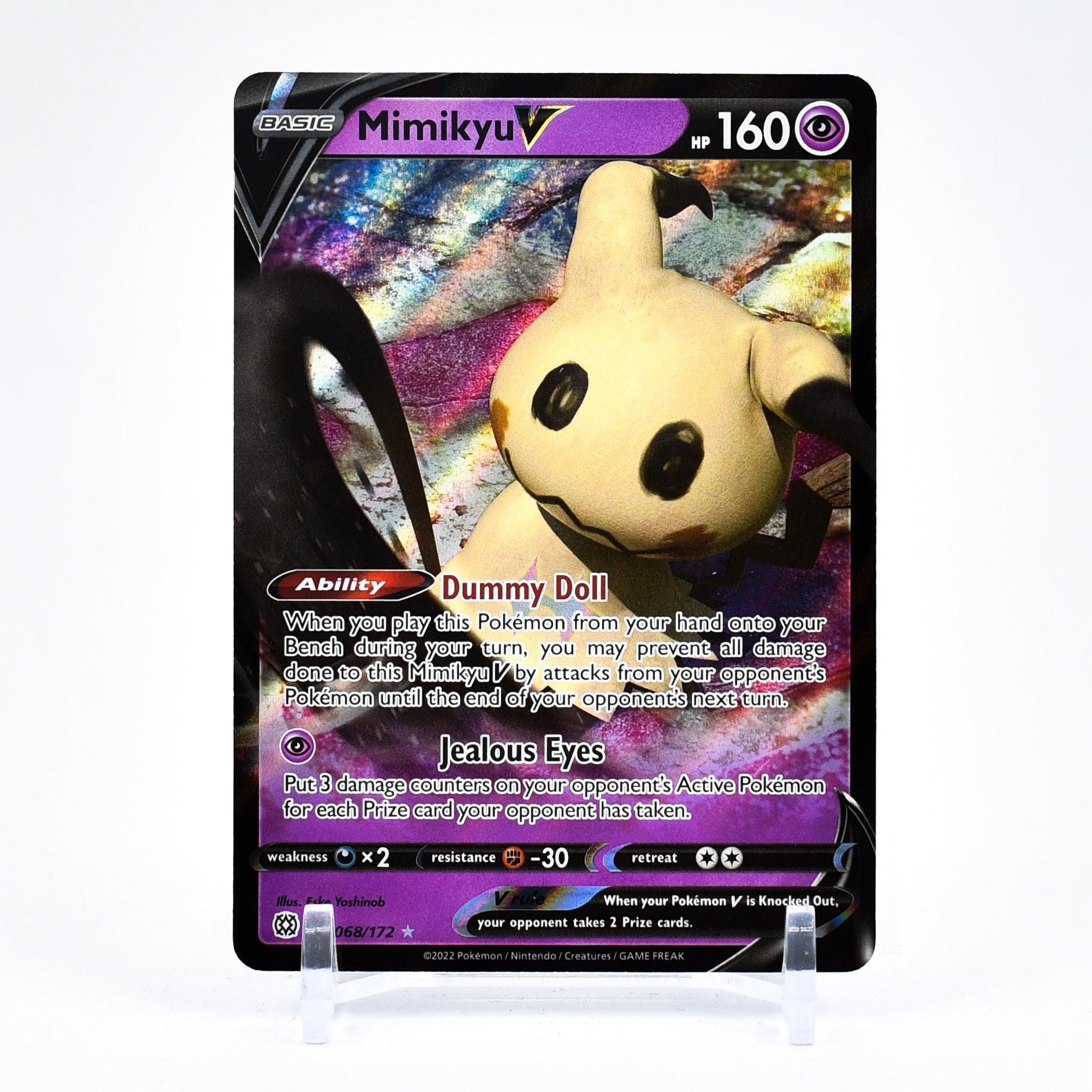Mimikyu V - 068/172 Brilliant Stars Ultra Rare Pokemon - NM/MINT