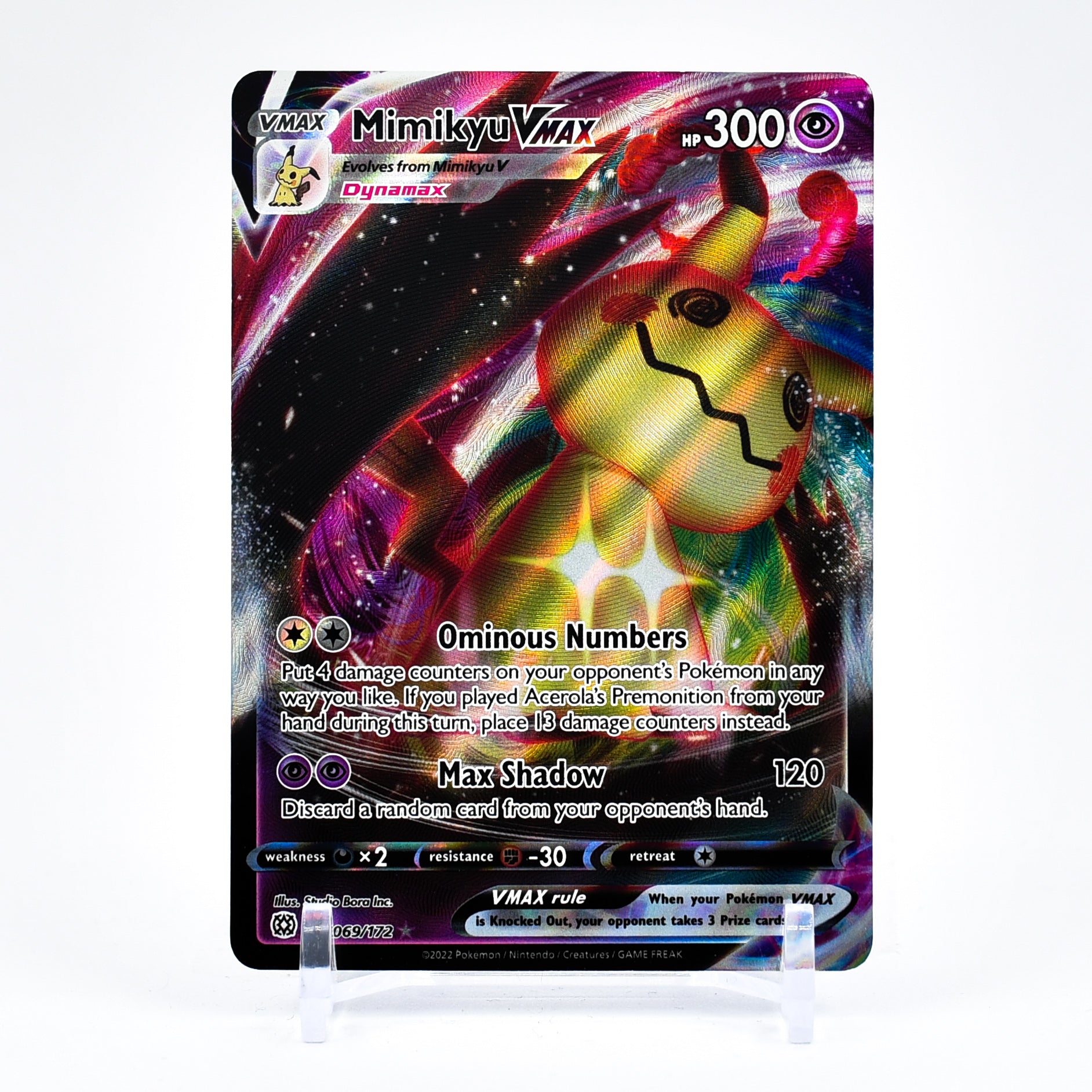 Mimikyu Vmax - 069/172 Brilliant Stars Ultra Rare Pokemon - NM/MINT