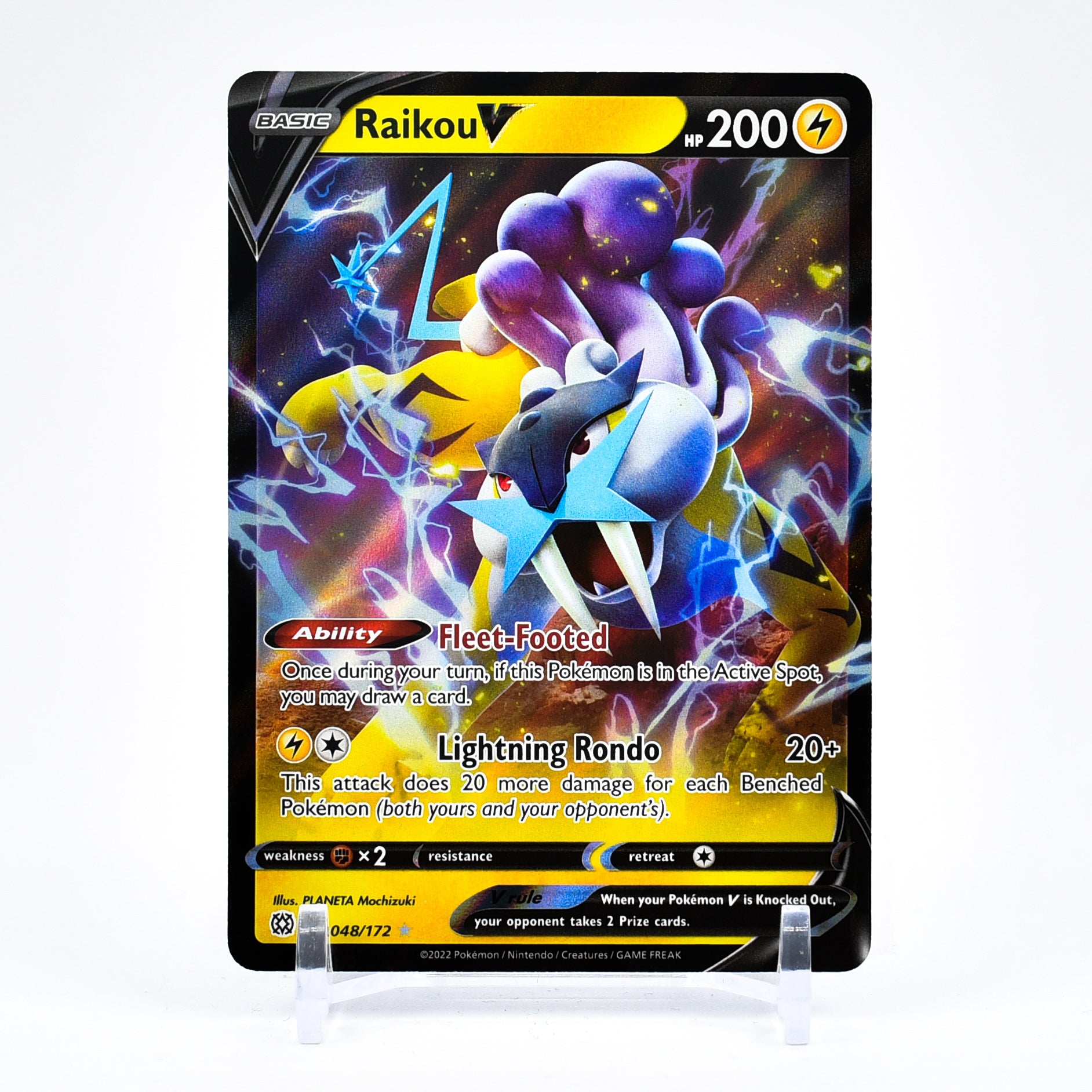 Raikou V - 048/172 Brilliant Stars Ultra Rare Pokemon - NM/MINT