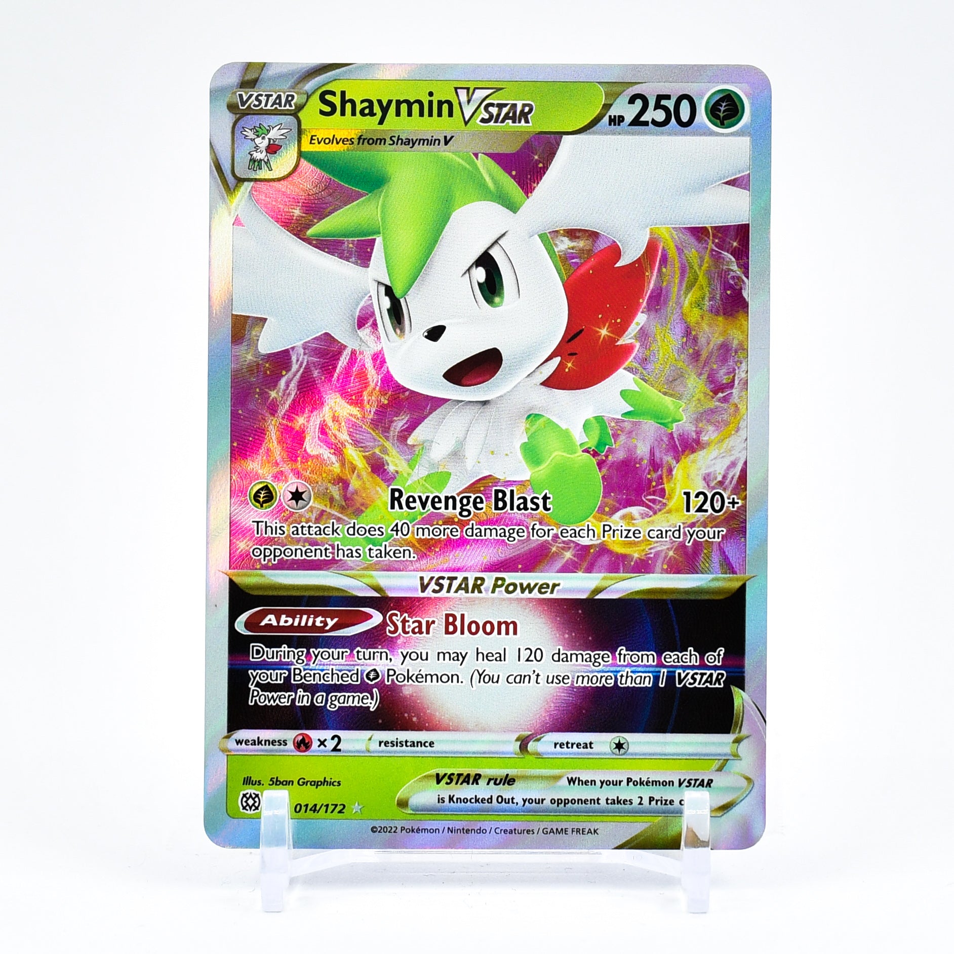 Shaymin Vstar - 014/172 Brilliant Stars Ultra Rare Pokemon - NM/MINT