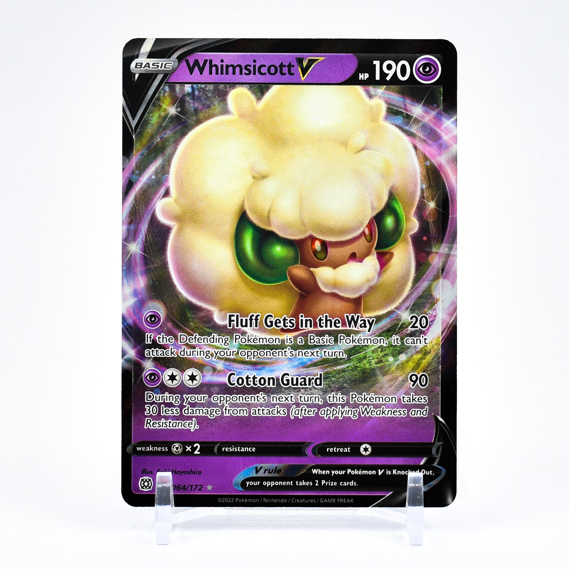 Whimsicott V - 064/172 Brilliant Stars Ultra Rare Pokemon - NM/MINT