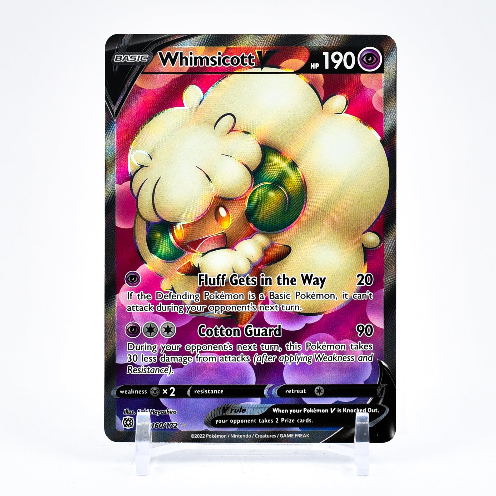 Whimsicott V - 160/172 Brilliant Stars FULL ART Pokemon - NM/MINT