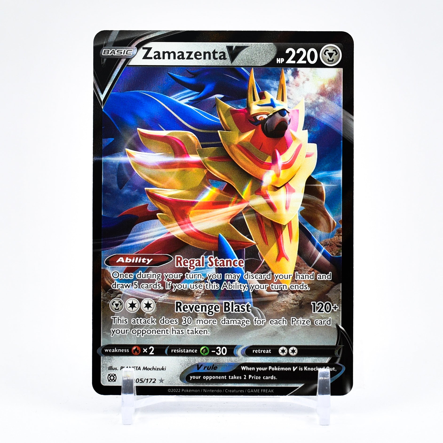 Zamazenta V - 105/172 Brilliant Stars Ultra Rare Pokemon - NM/MINT