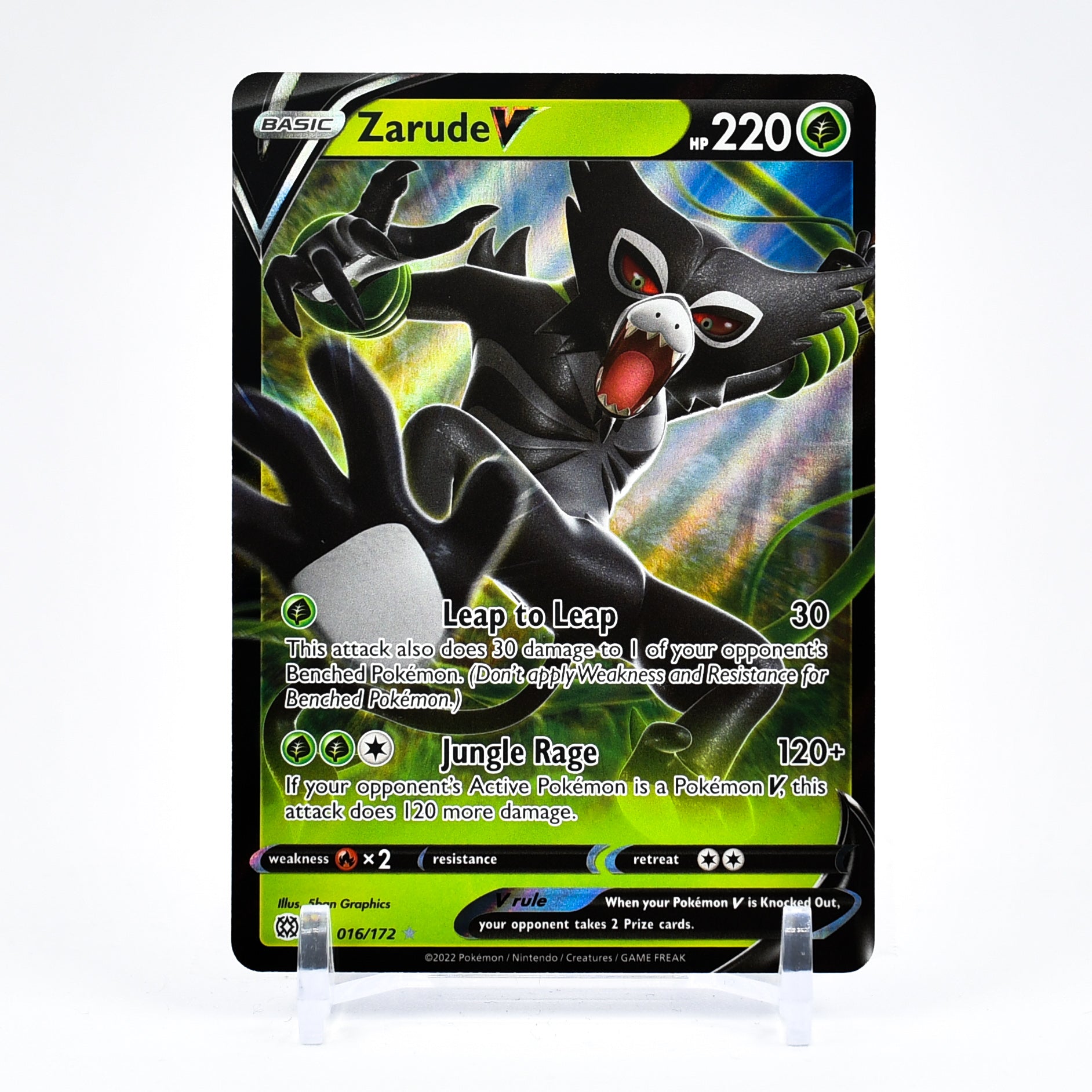 Zarude V - 016/172 Brilliant Stars Ultra Rare Pokemon - NM/MINT