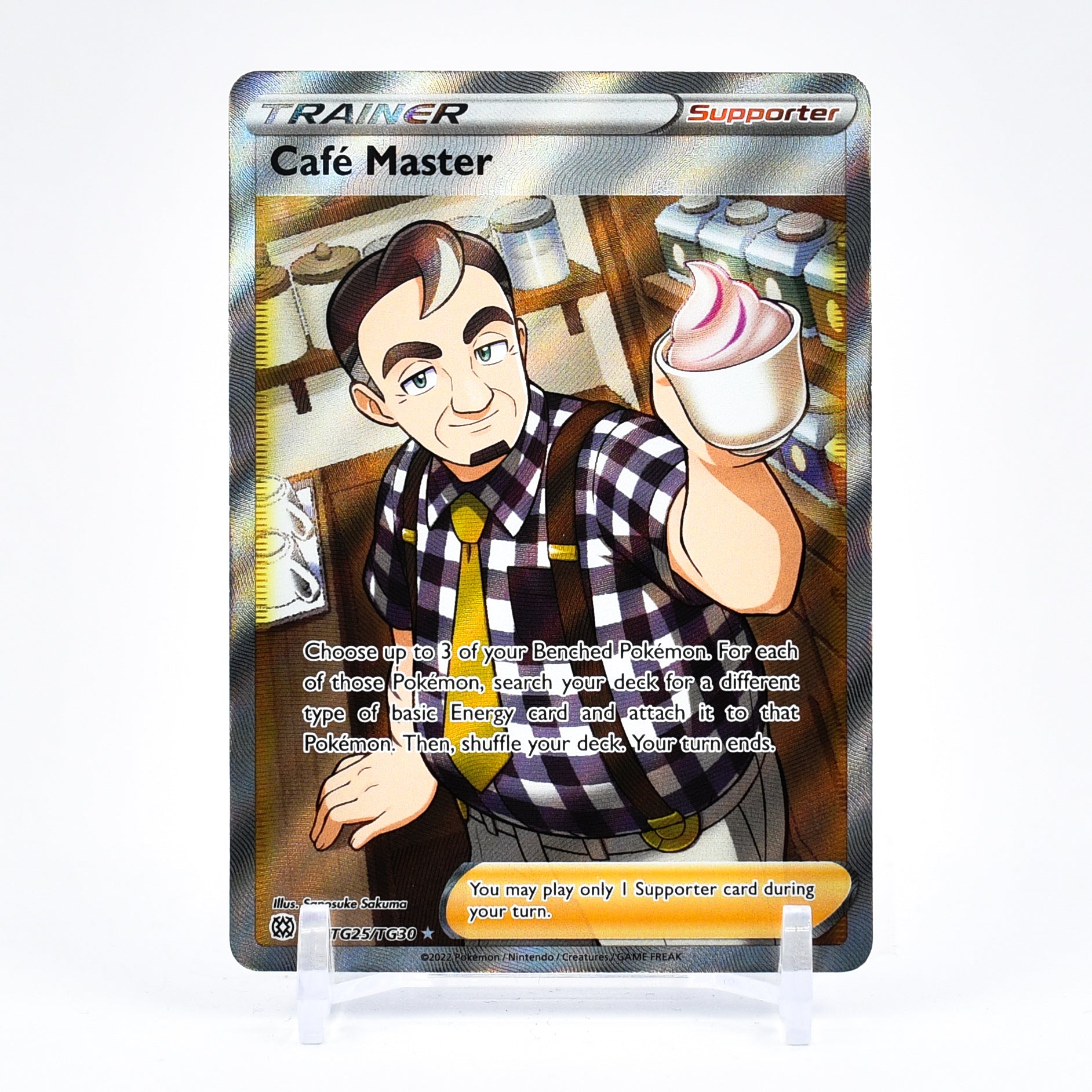Cafe Master - TG25/TG30 Brilliant Stars TRAINER GALLERY FULL ART Trainer - NM/MINT