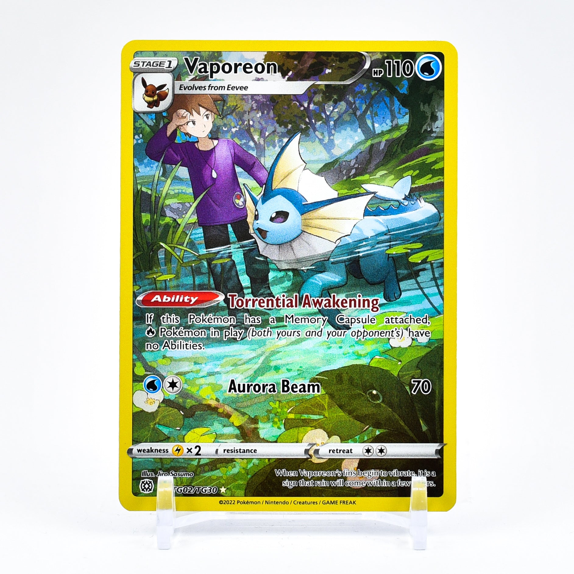 Vaporeon - TG02/TG30 Brilliant Stars TRAINER GALLERY Pokemon - NM/MINT