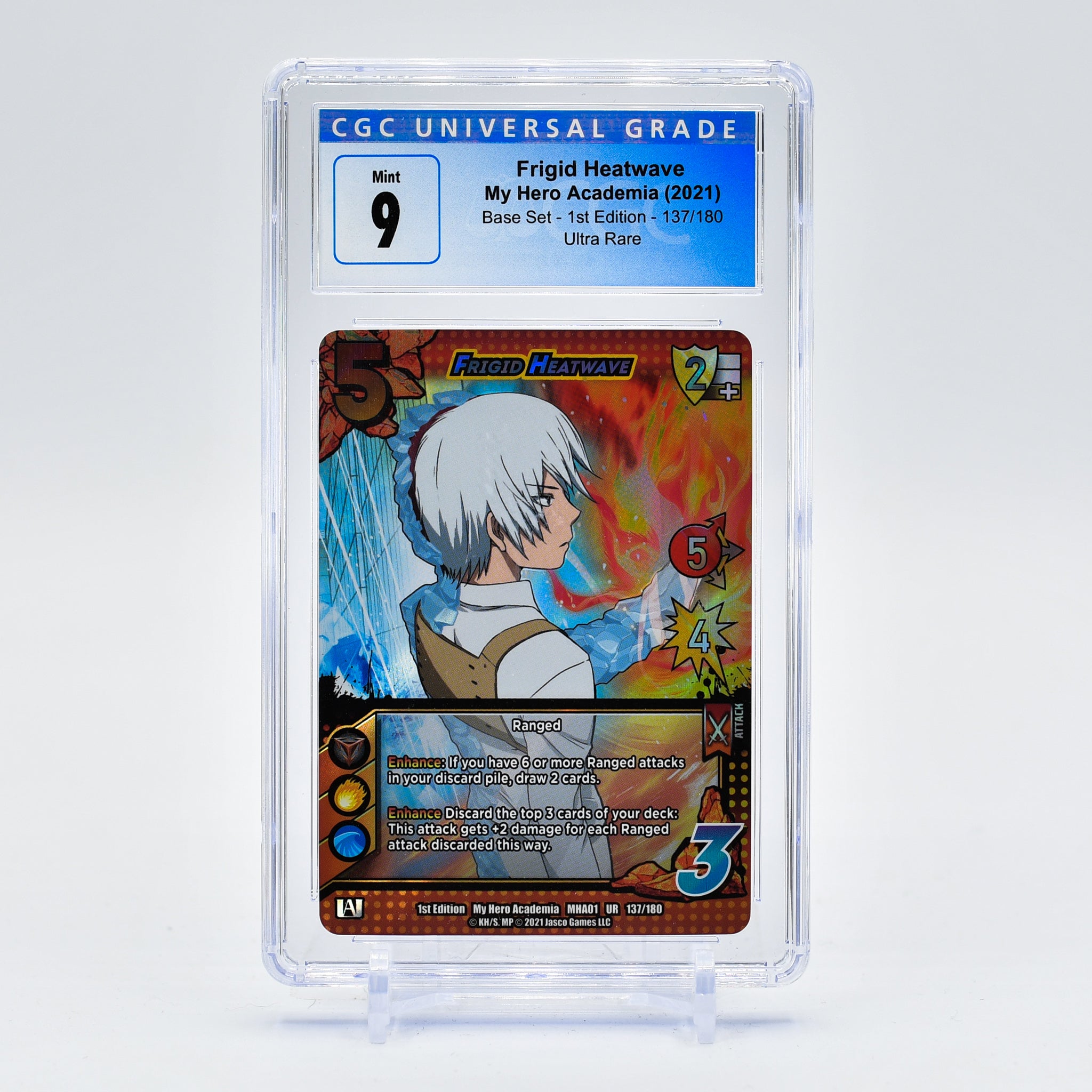 Frigid Heat Wave - UR137/180 CGC 9 My Hero Academia CCG Ultra Rare - MINT