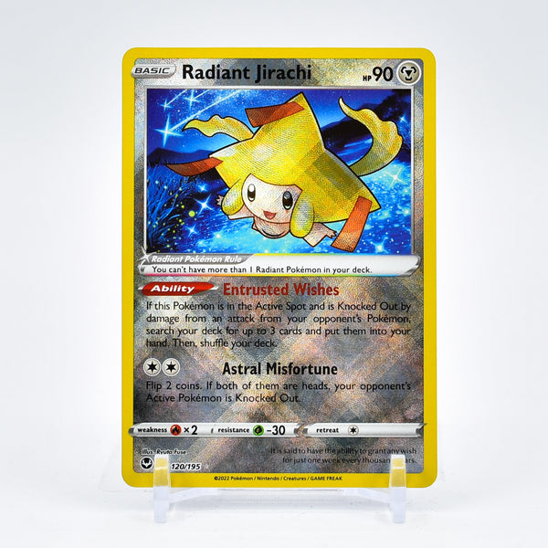 shiny jirachi pokemon card Radiant Jirachi - 120/195 Silver Tempest SHINY Holo Rare Pokemon
