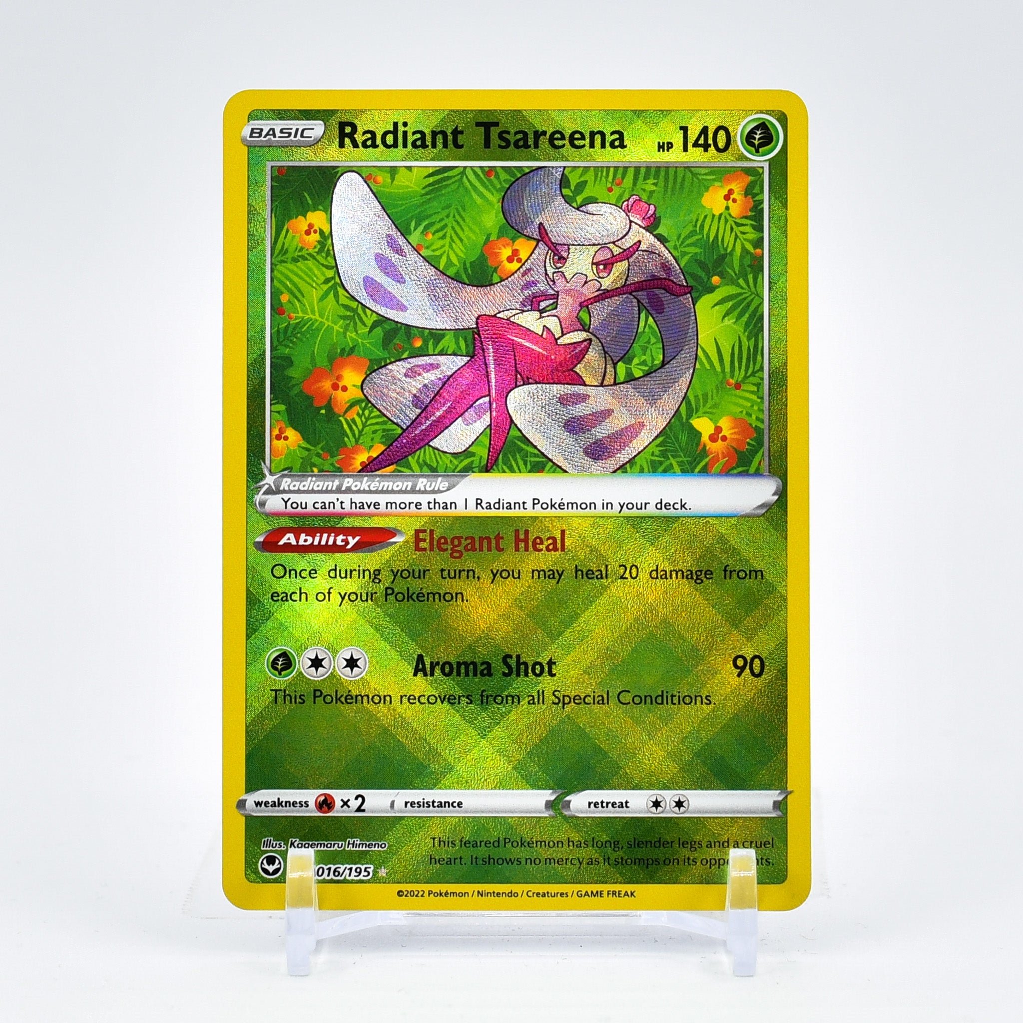Radiant Tsareena - 016/195 Silver Tempest SHINY Holo Rare Pokemon - NM/MINT