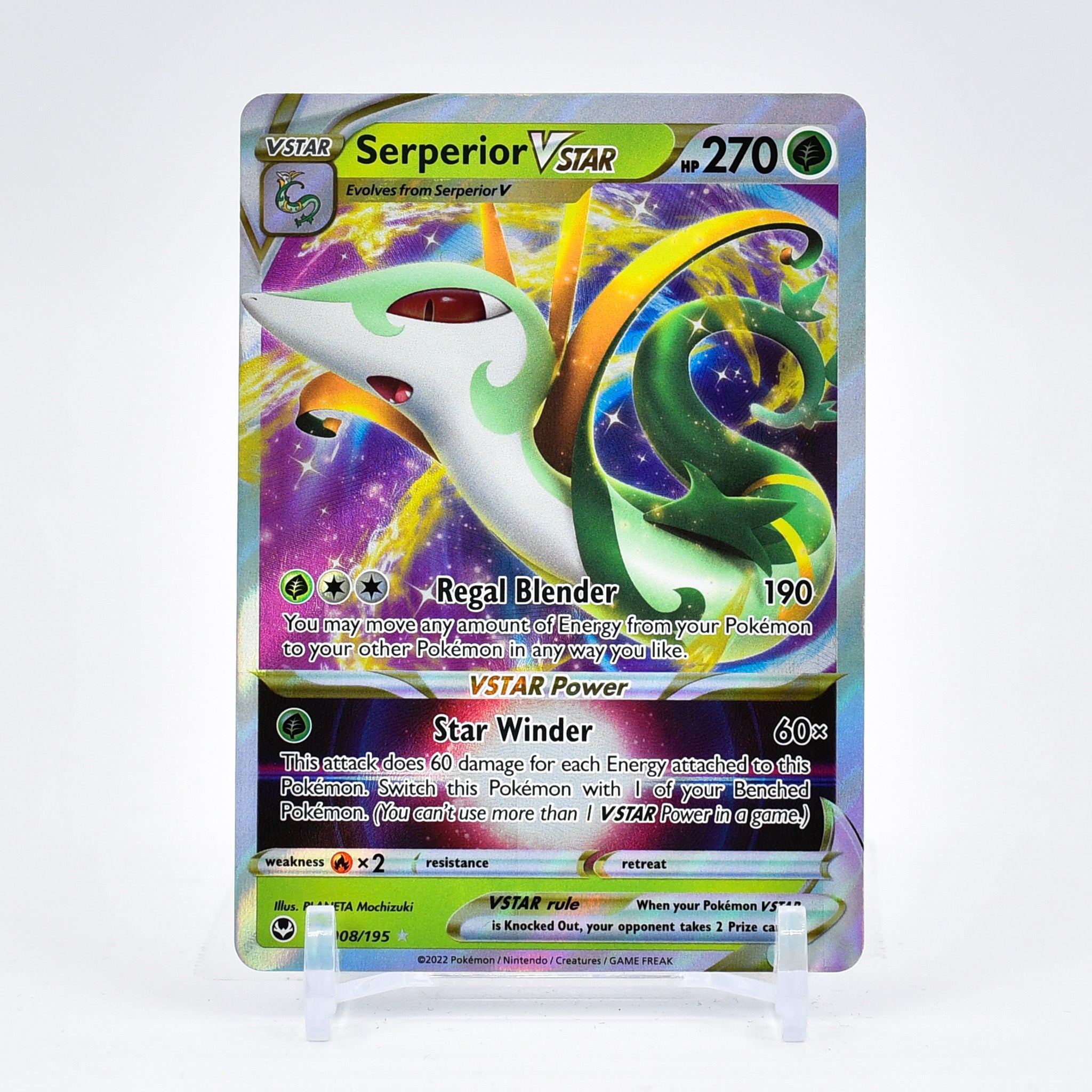 Serperior Vstar - 008/195 Silver Tempest Ultra Rare Pokemon - NM/MINT