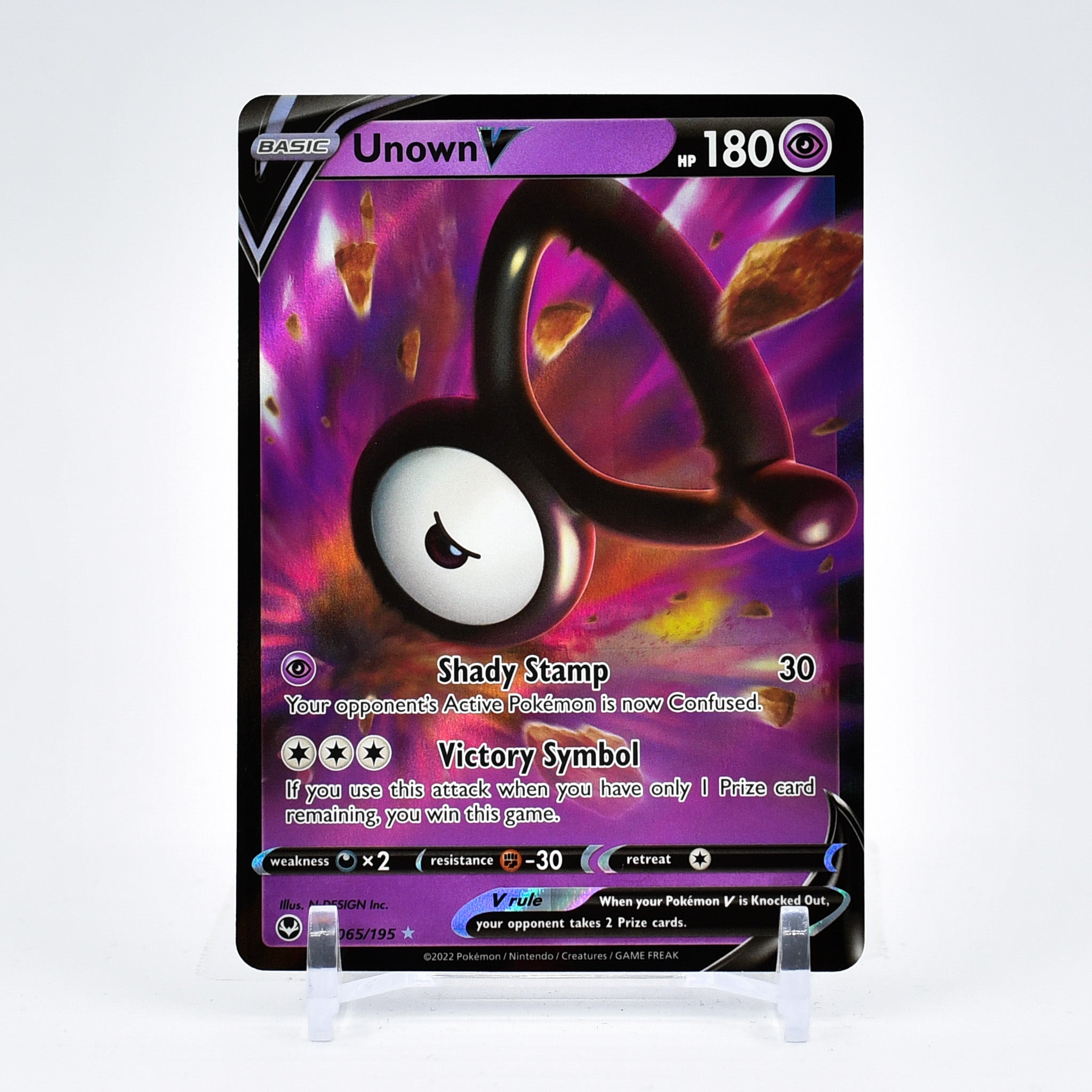 Unown V - 065/195 Silver Tempest Ultra Rare Pokemon - NM/MINT