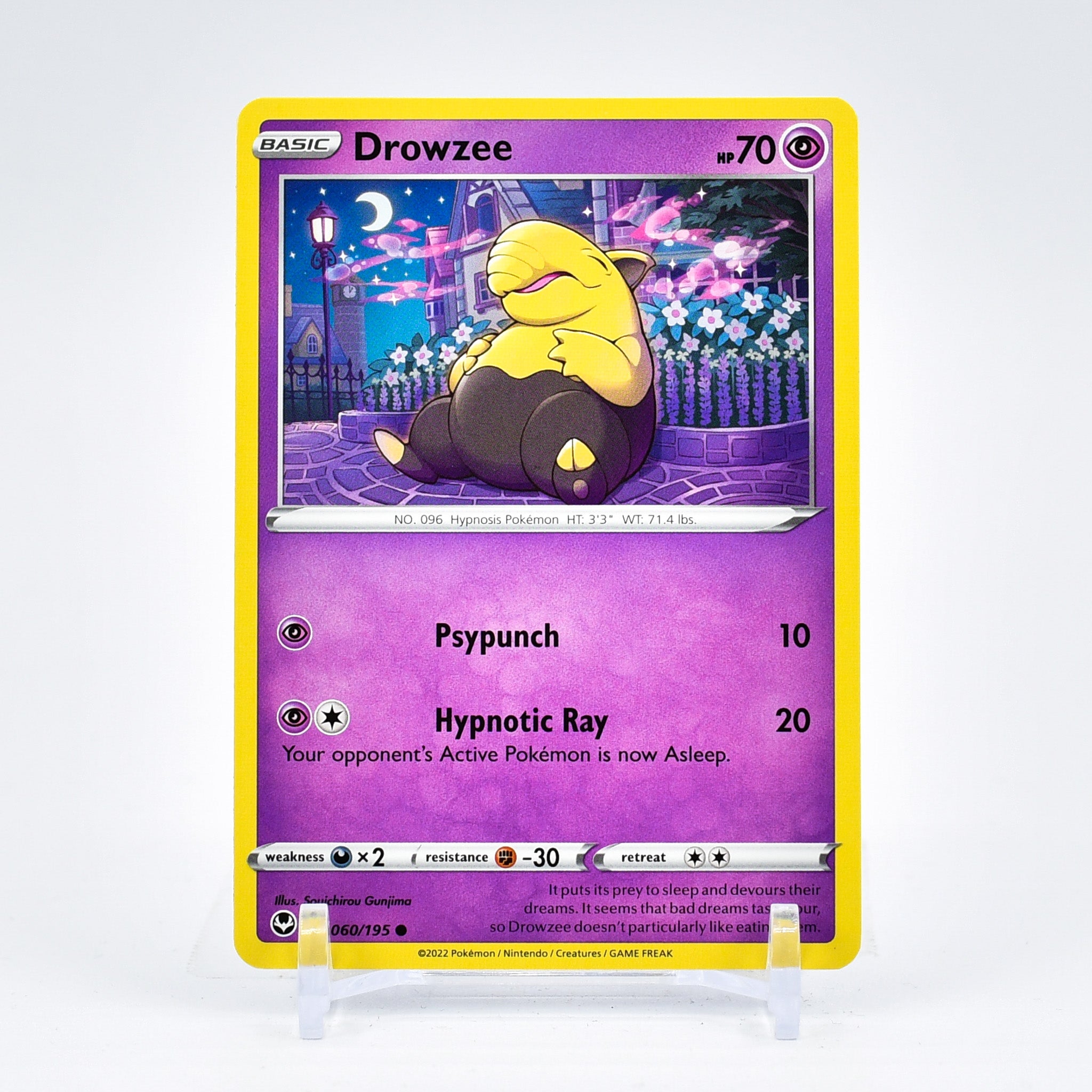 Drowzee - 060/195 Silver Tempest Common Pokemon - NM/MINT