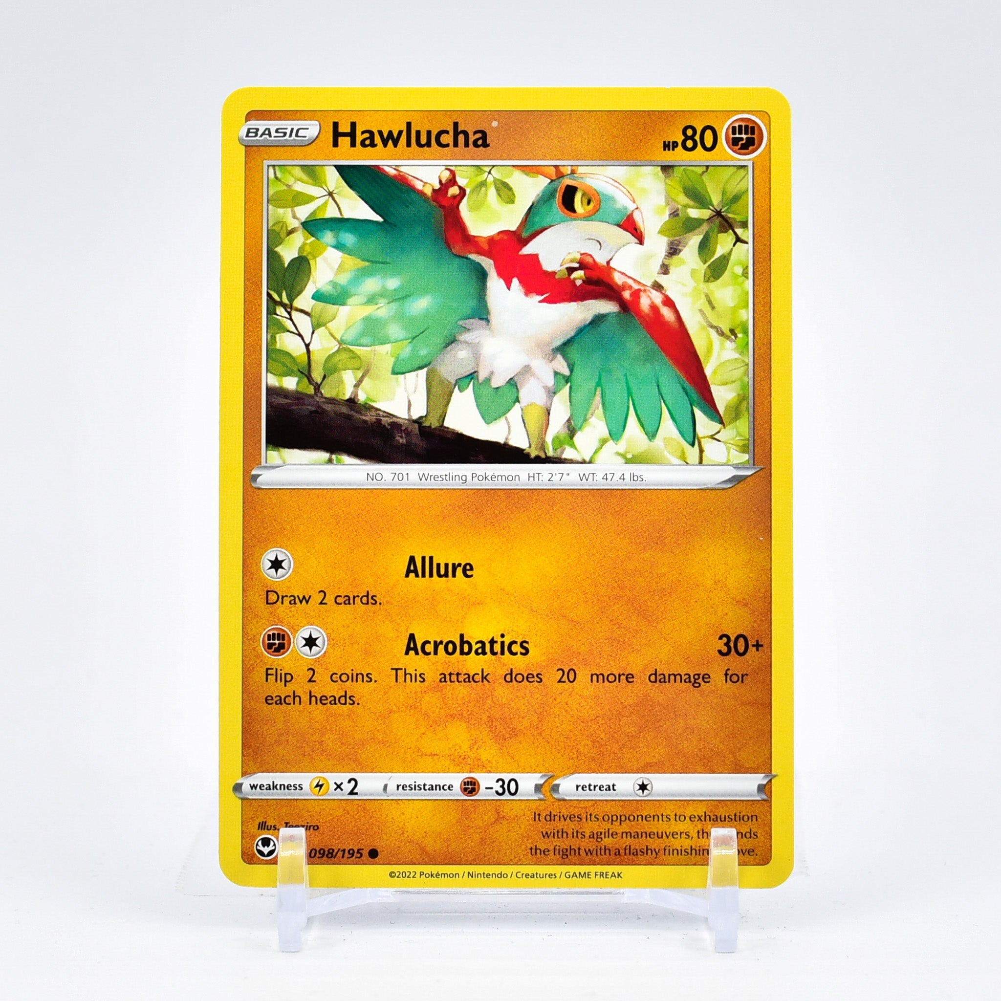 Hawlucha - 098/195 Silver Tempest Common Pokemon - NM/MINT