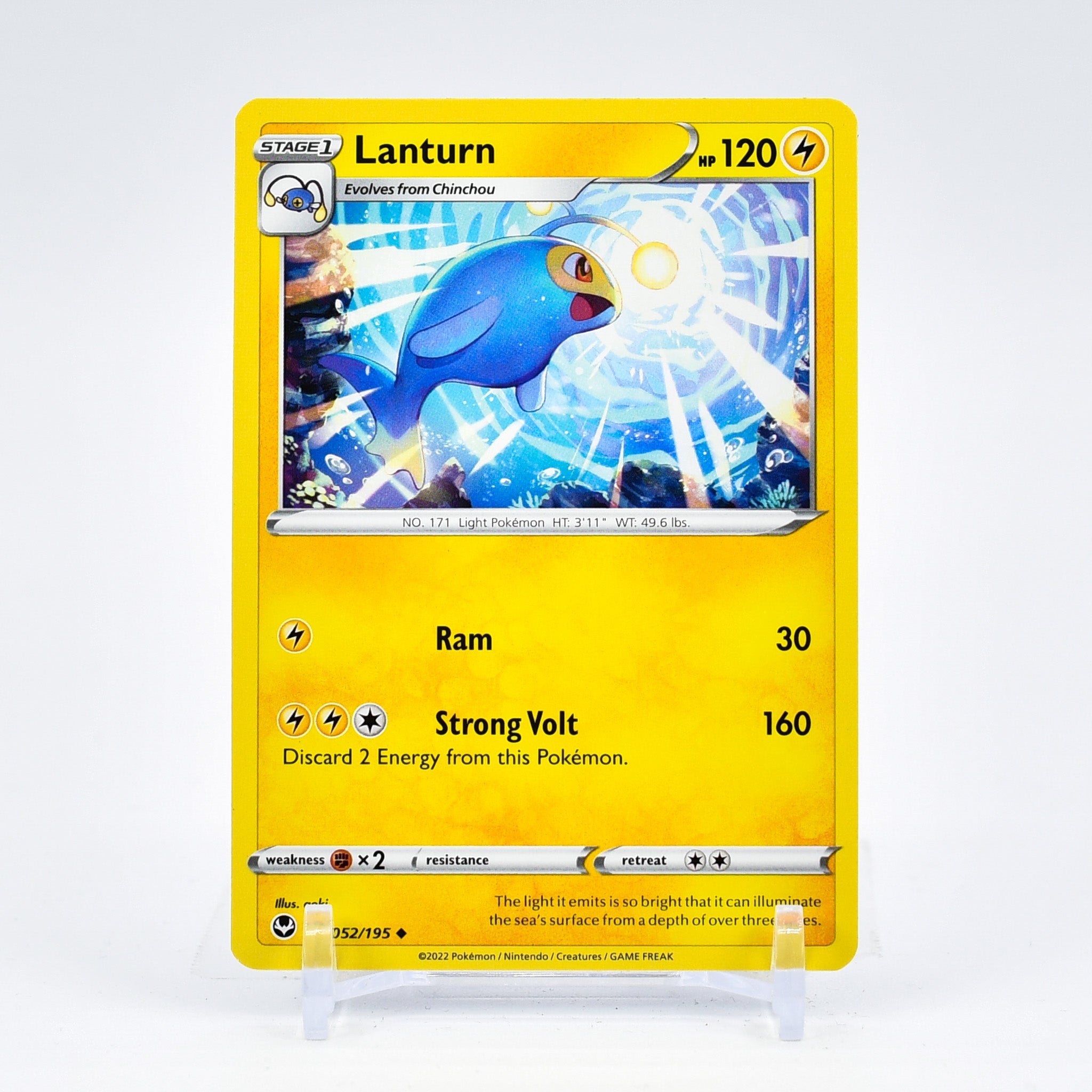 Lanturn - 052/195 Silver Tempest Uncommon Pokemon - NM/MINT