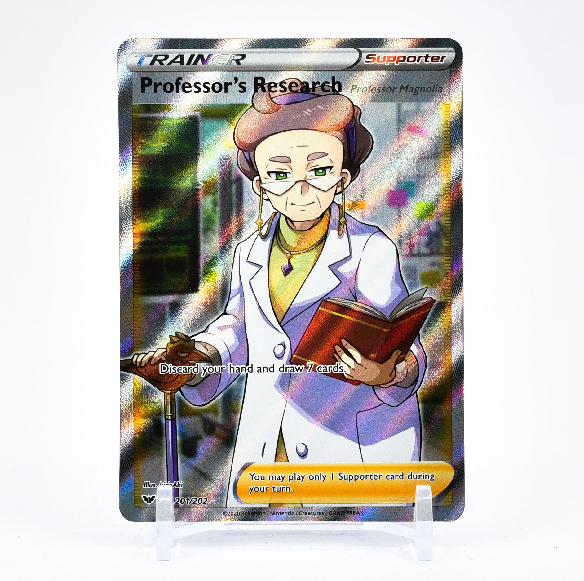 Professor's Research - 201/202 Sword & Shield FULL ART Trainer - NM/MINT