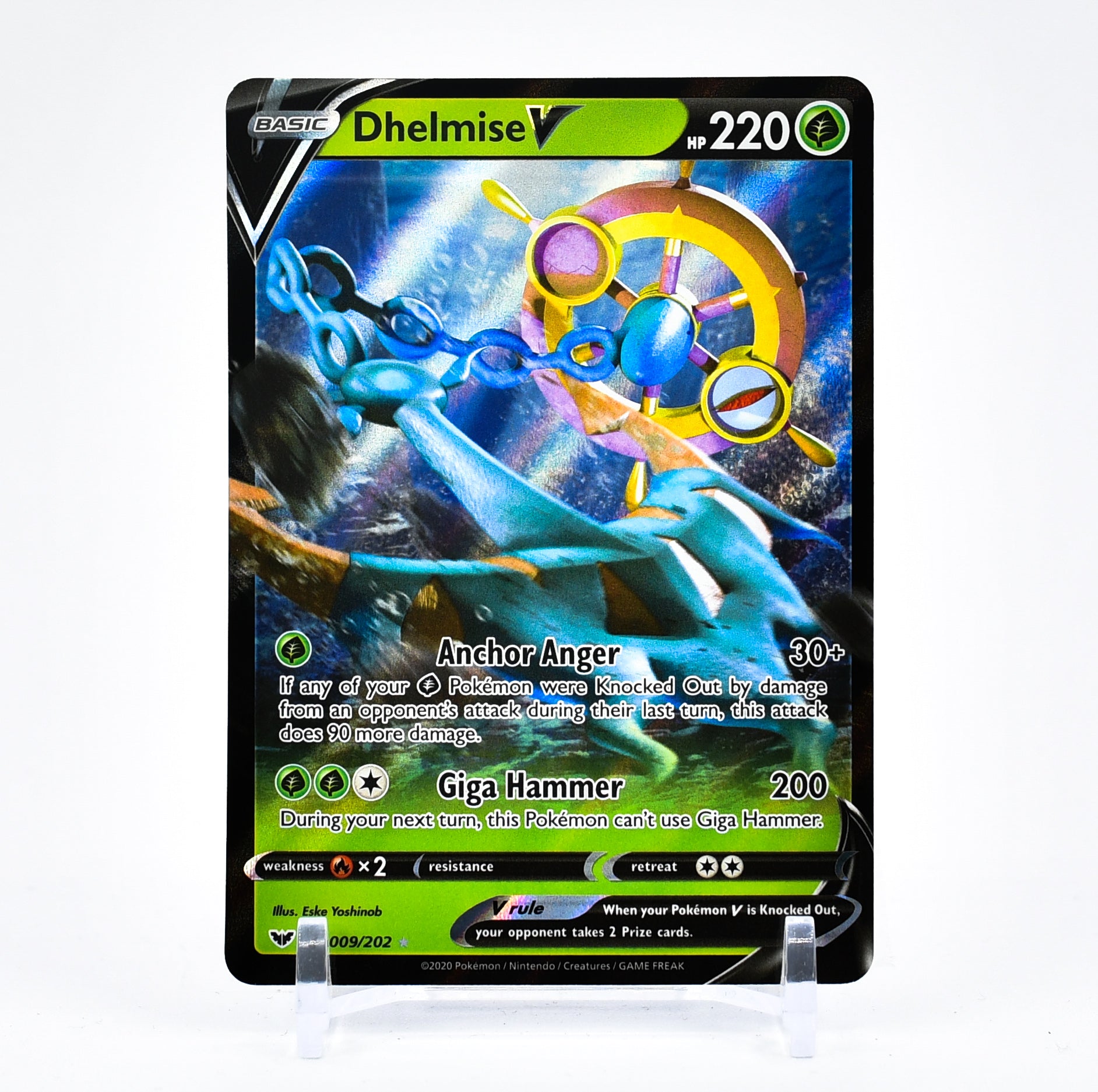 Dhelmise V - 009/202 Sword & Shield Ultra Rare Pokemon - NM/MINT