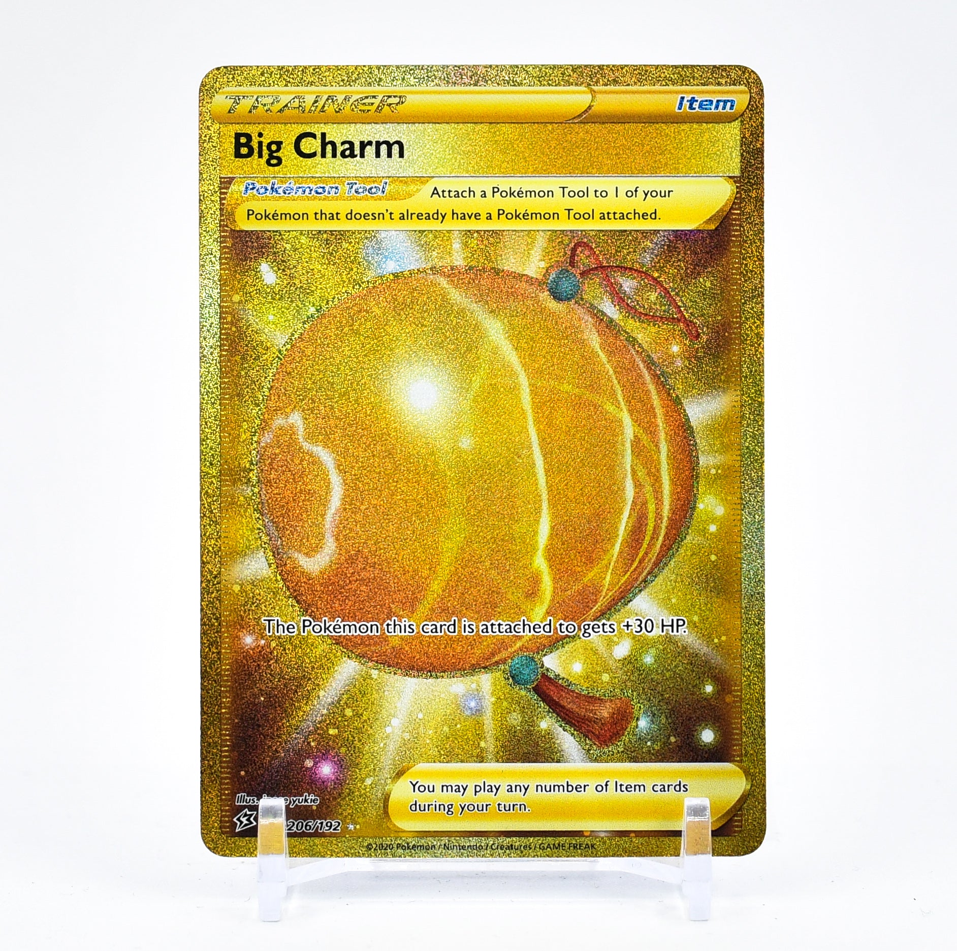 Big Charm - 206/192 Rebel Clash SECRET RARE GOLD Trainer - NM/MINT