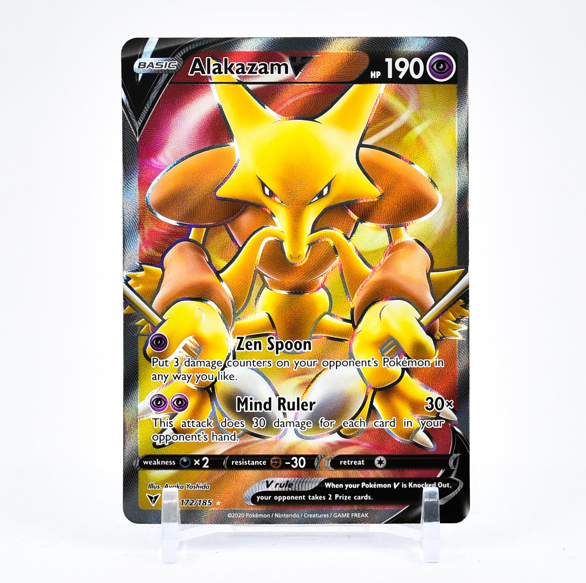 Alakazam V - 172/185 Vivid Voltage FULL ART Pokemon - NM/MINT