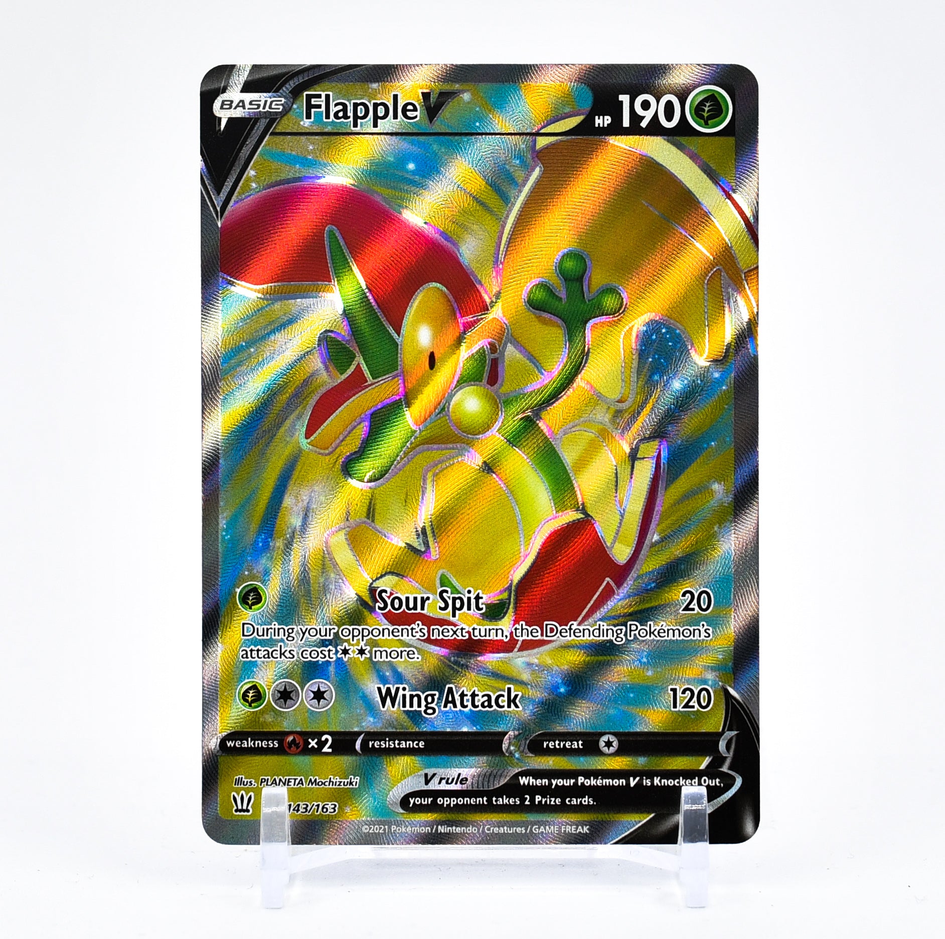 Flapple V - 143/163 Battle Styles FULL ART Pokemon - NM/MINT