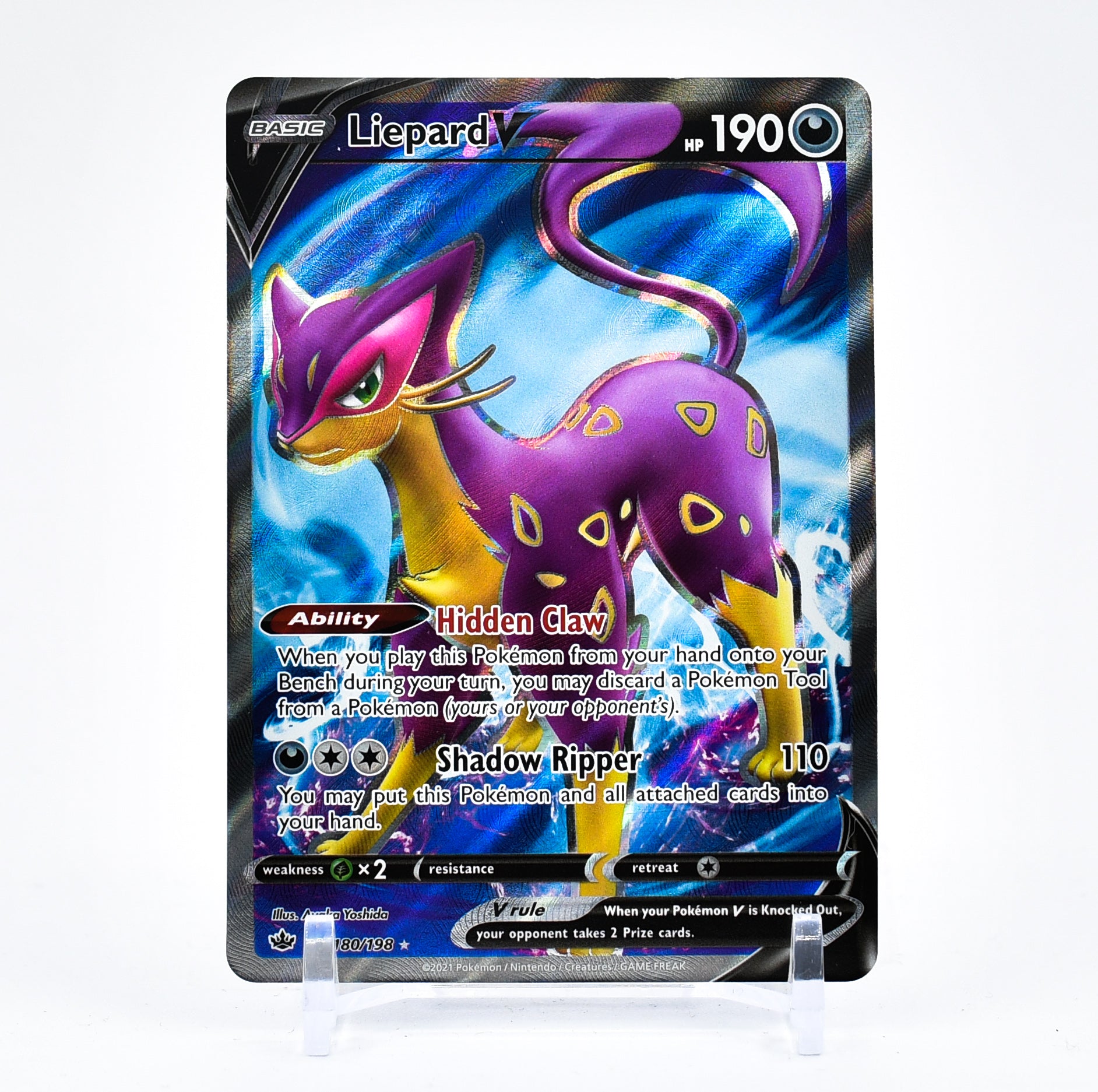 Liepard V - 180/198 Chilling Reign FULL ART Pokemon - NM/MINT