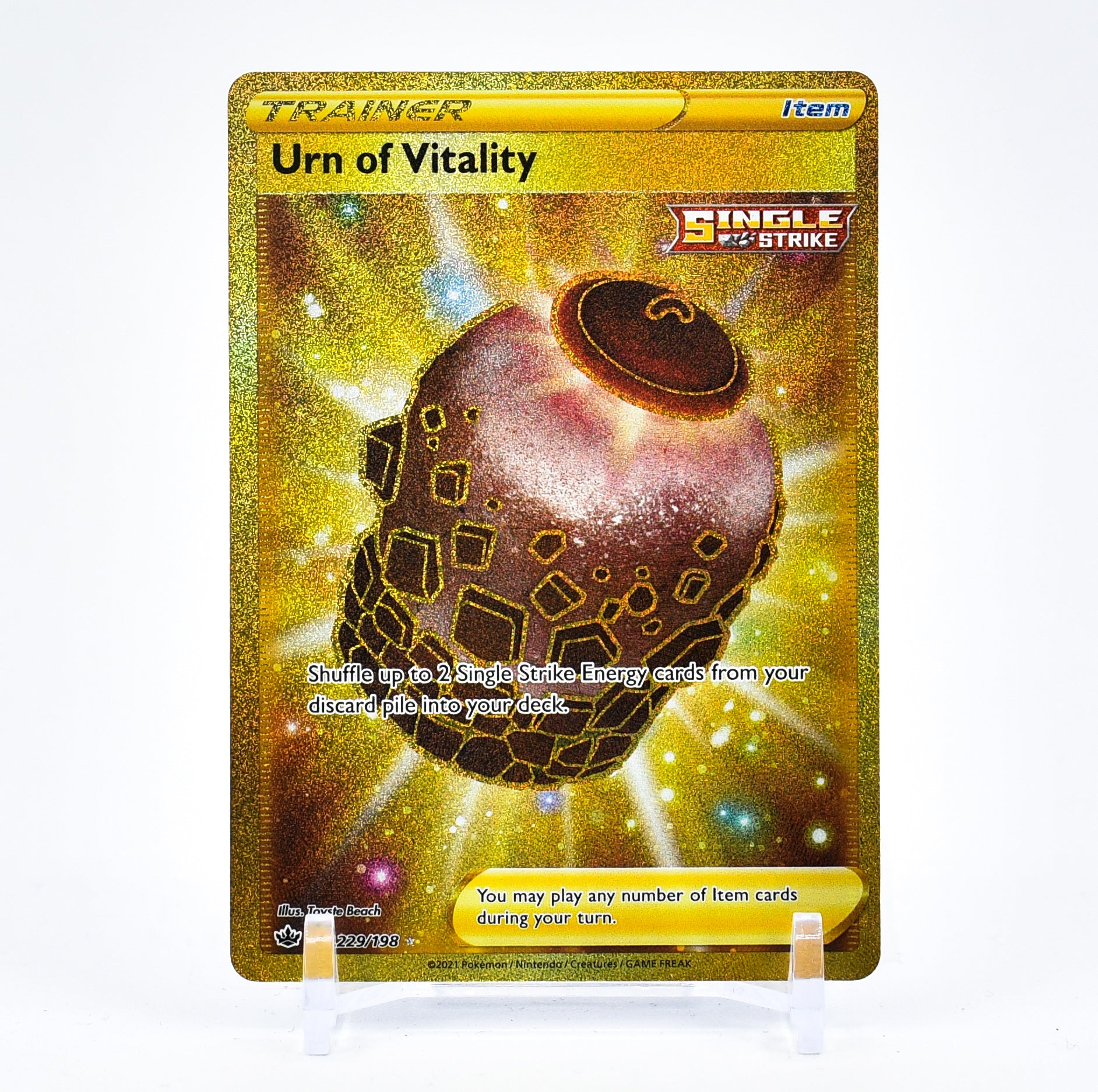 Urn Of Vitality - 229/198 Chilling Reign SECRET RARE GOLD Trainer - NM/MINT
