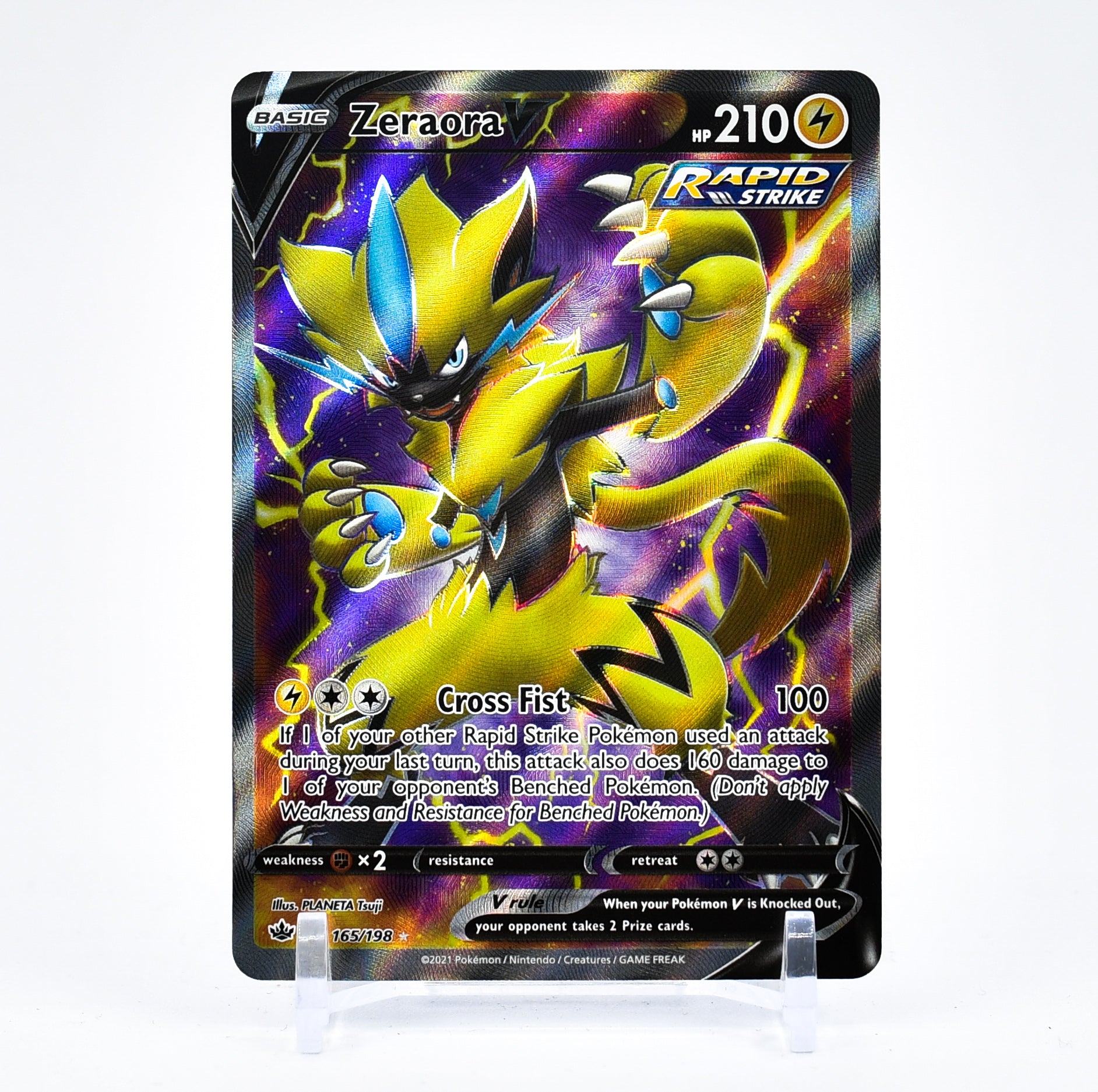 Zeraora V - 165/198 Chilling Reign FULL ART Pokemon - NM/MINT