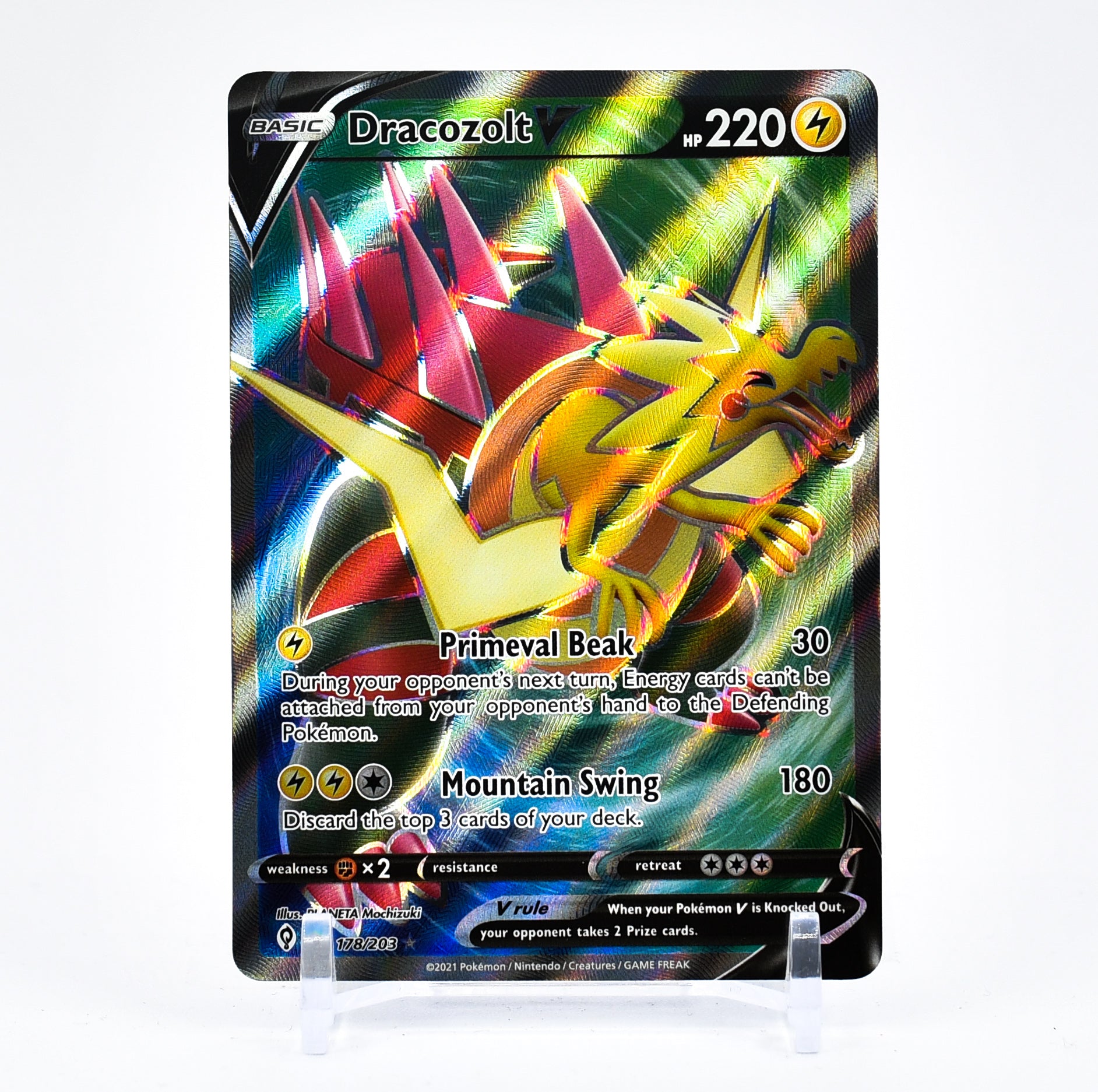 Dracozolt V - 178/203 Evolving Skies FULL ART Pokemon - NM/MINT