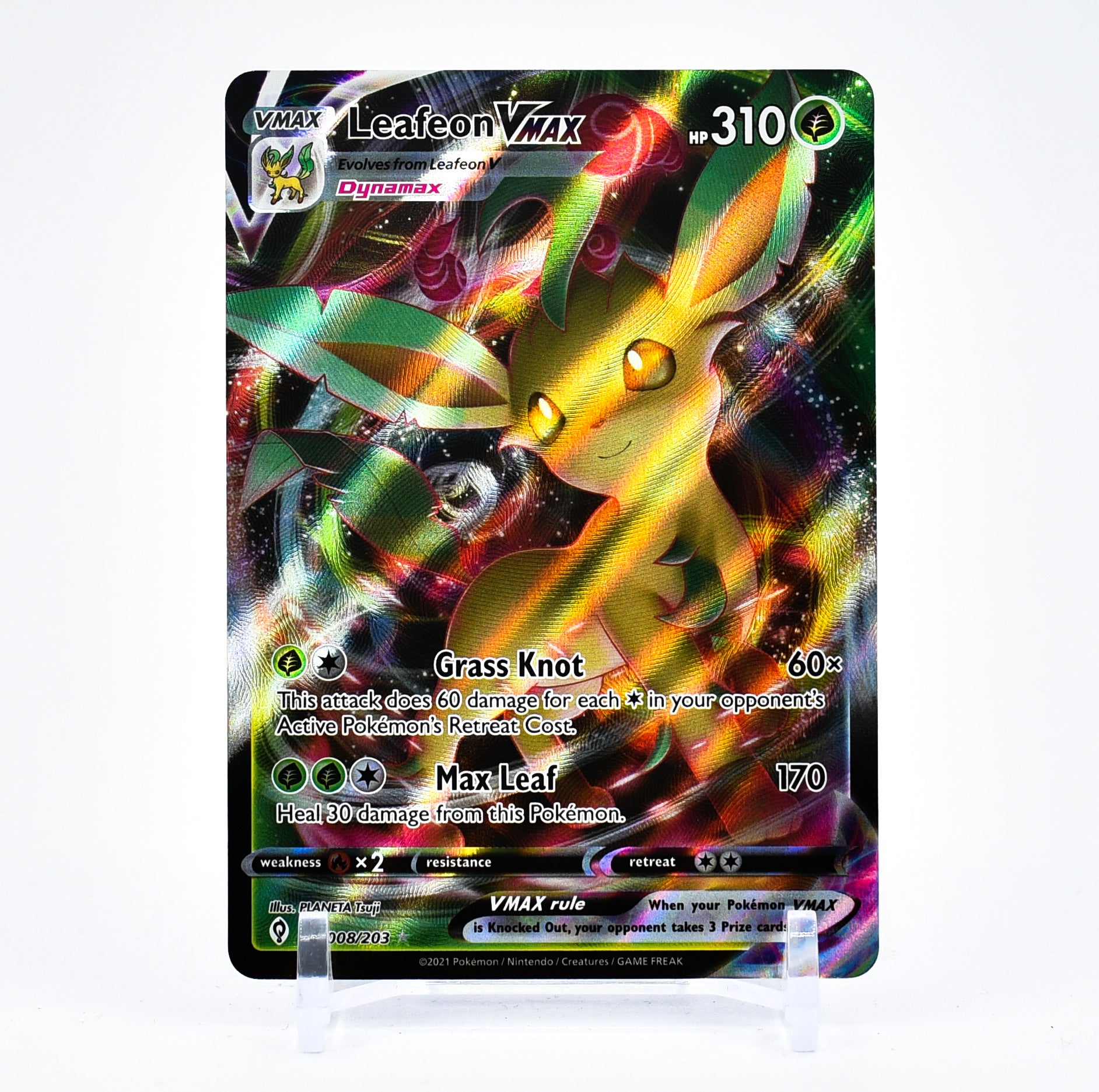 Leafeon Vmax - 008/203 Evolving Skies Ultra Rare Pokemon - NM/MINT