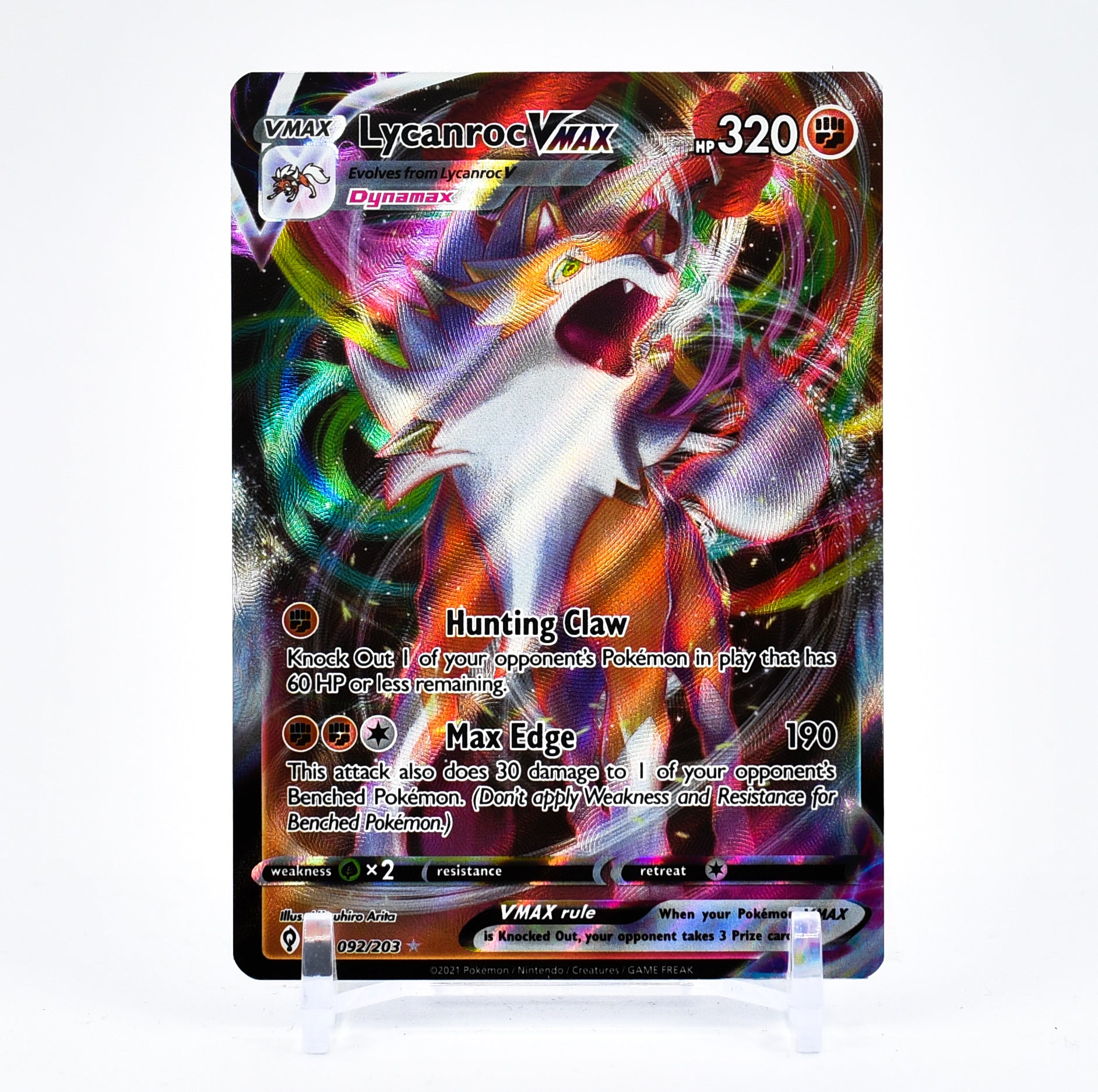 Lycanroc Vmax - 092/203 Evolving Skies Ultra Rare Pokemon - NM/MINT