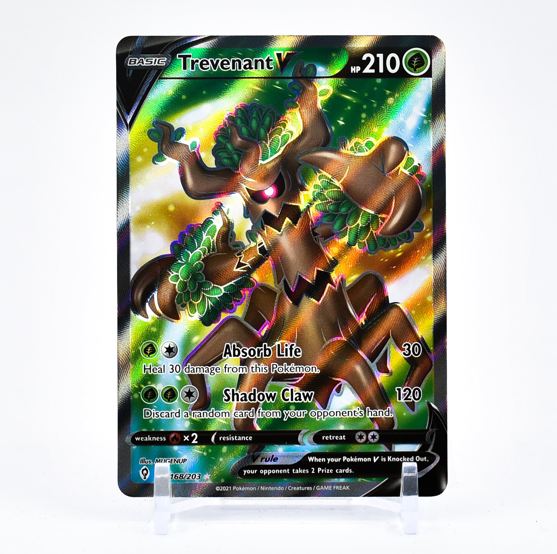 Trevenant V - 168/203 Evolving Skies FULL ART Pokemon - NM/MINT