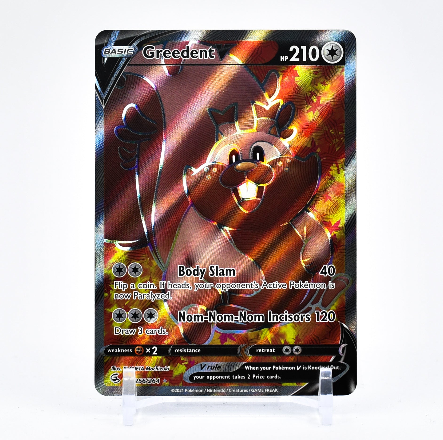Greedent V - 256/264 Fusion Strike FULL ART Pokemon - NM/MINT