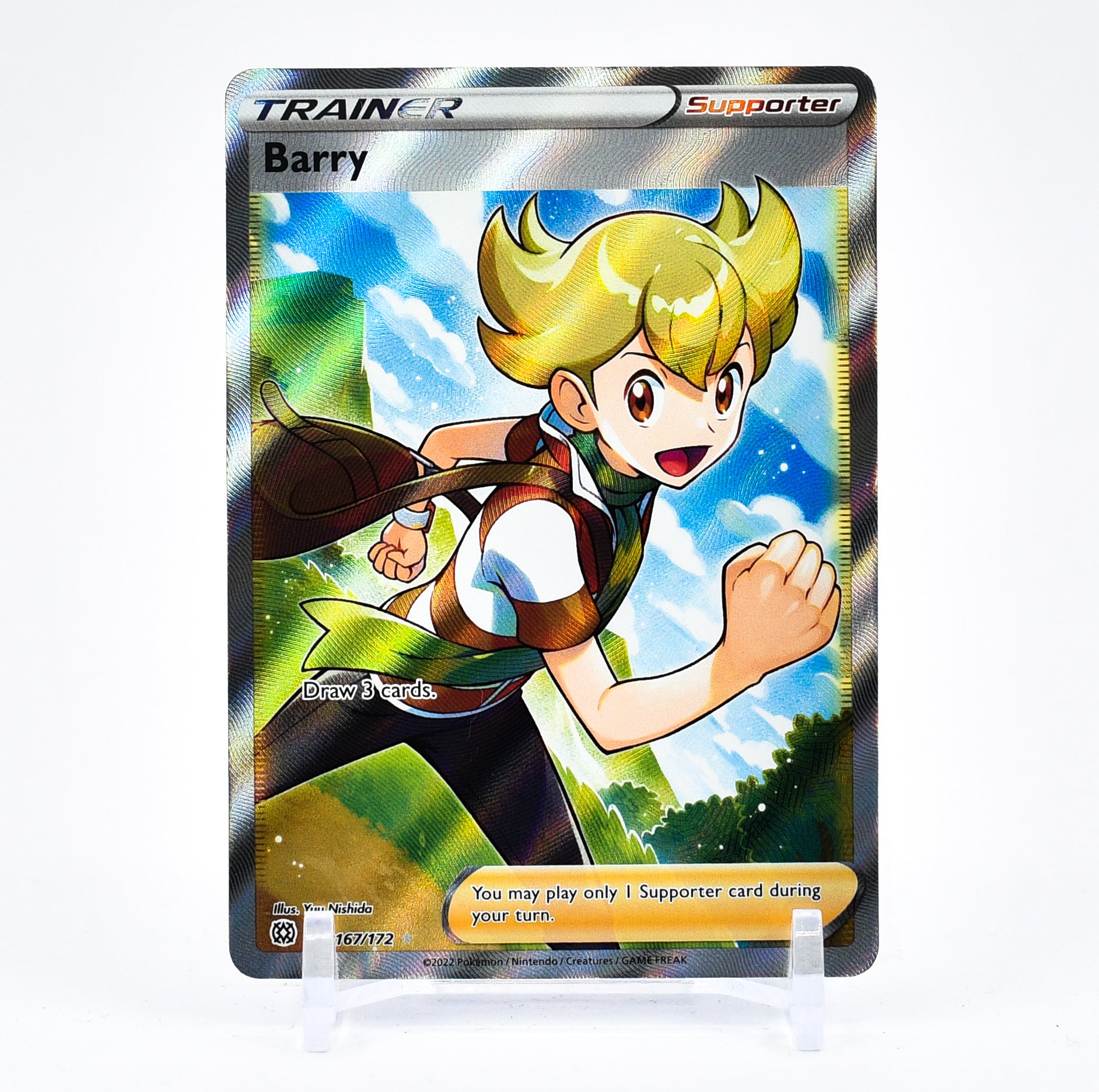Barry - 167/172 Brilliant Stars FULL ART Trainer - NM/MINT