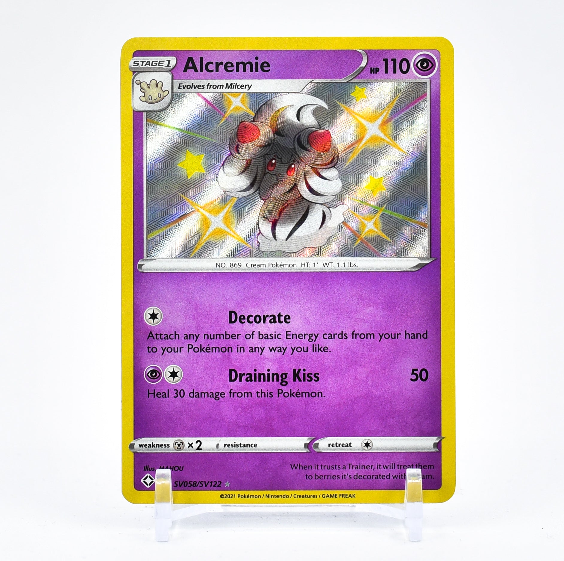 Alcremie - SV058/SV122 SHINY Holo Rare Pokemon - NM/MINT
