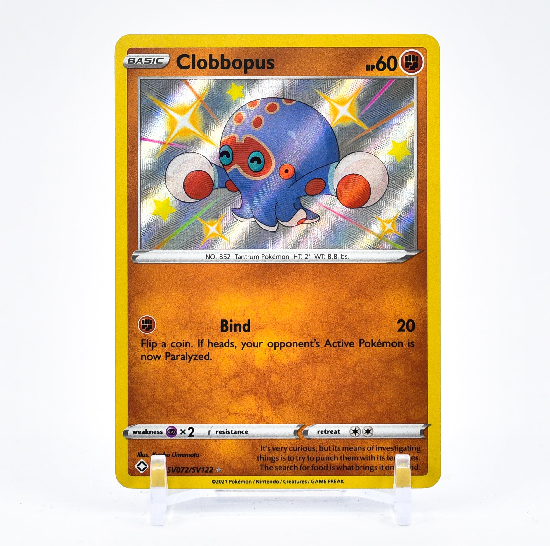 Clobbopus - SV072/SV122 Shining Fates SHINY Holo Rare Pokemon - NM/MINT