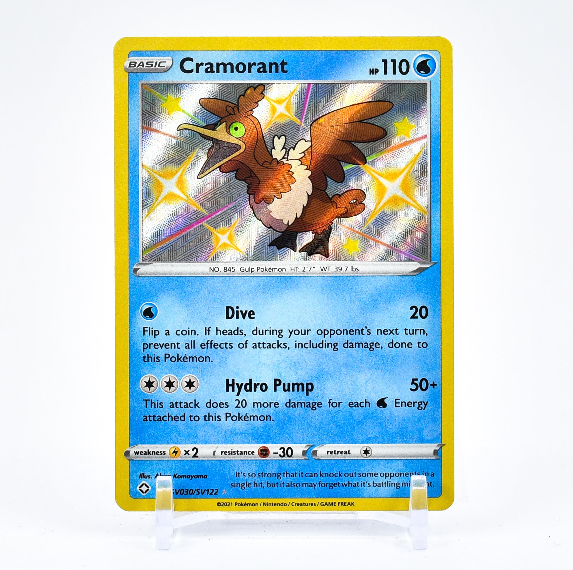 Cramorant - SV030/SV122 Shining Fates SHINY Holo Rare Pokemon - NM/MINT