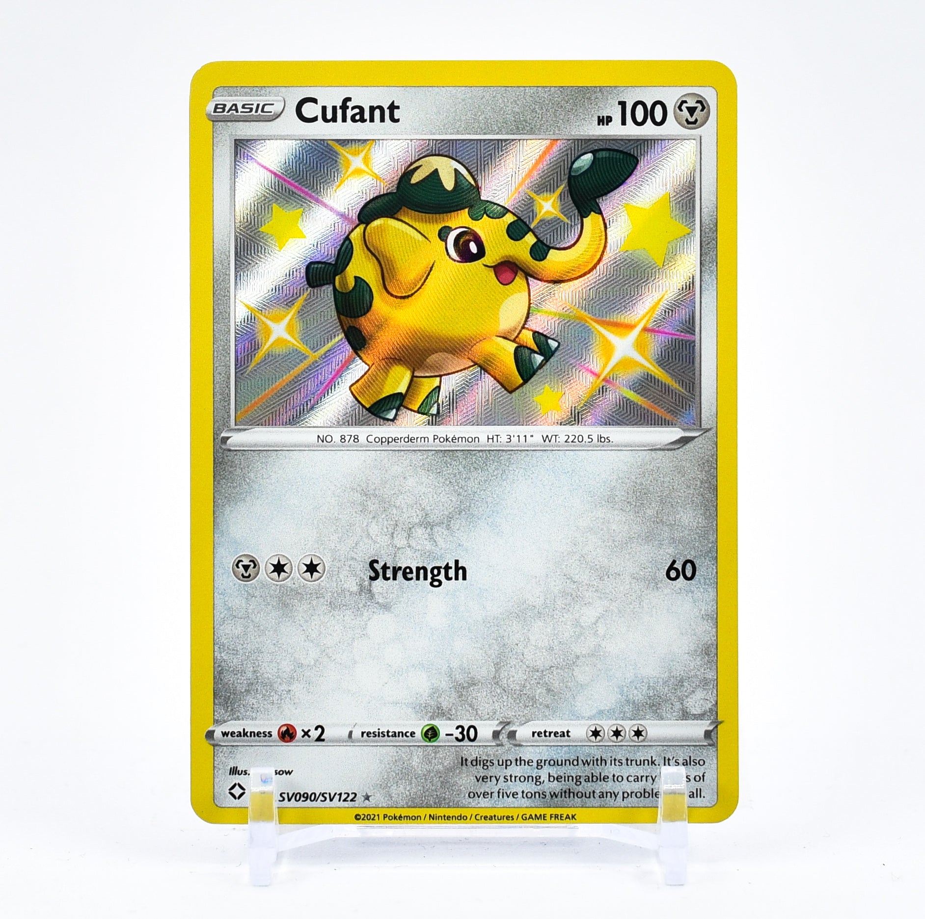 Cufant - SV090/SV122 Shining Fates SHINY Holo Rare Pokemon - NM/MINT
