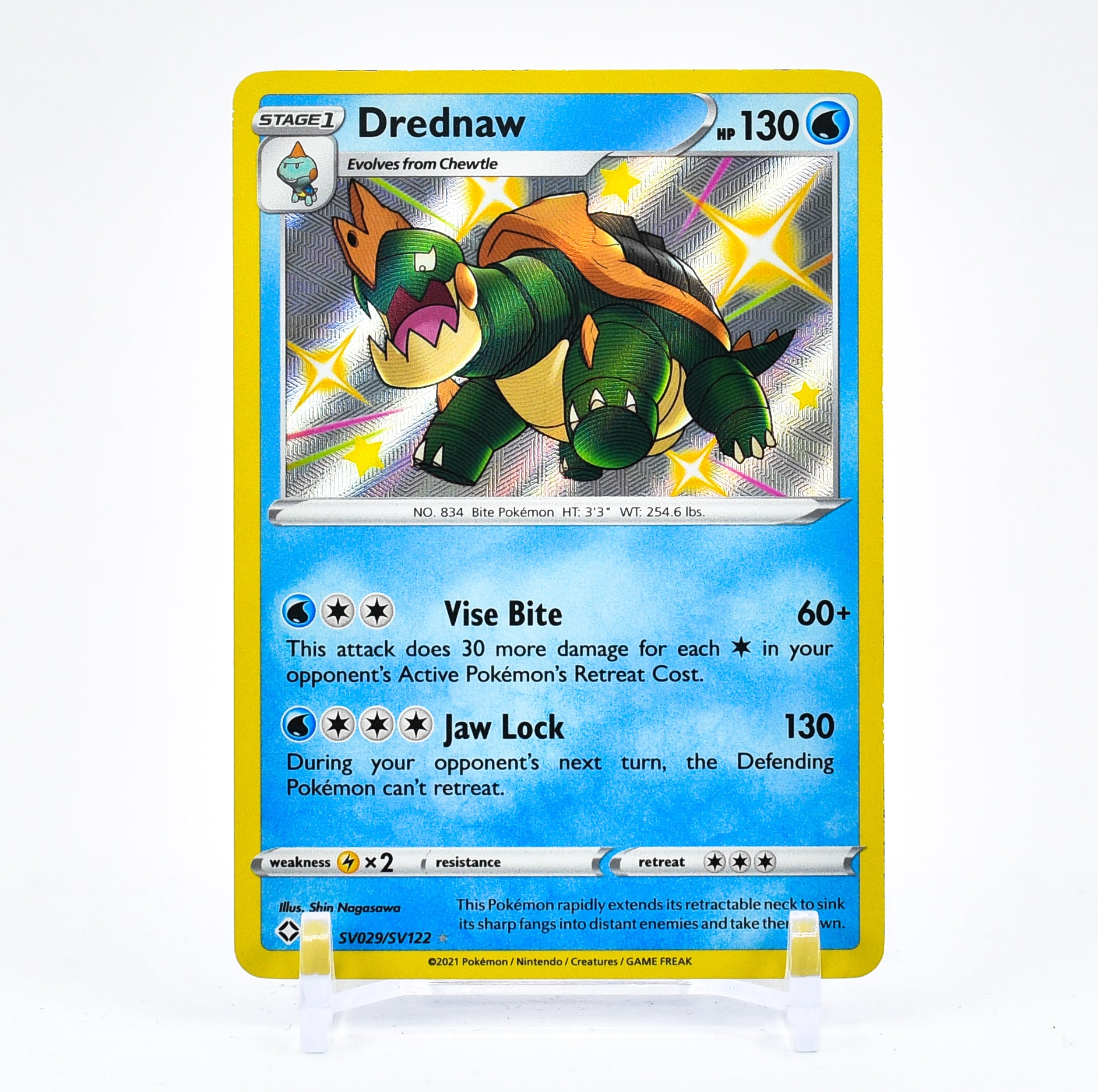 Drednaw - SV029/SV122 Shining Fates SHINY Holo Rare Pokemon - NM/MINT