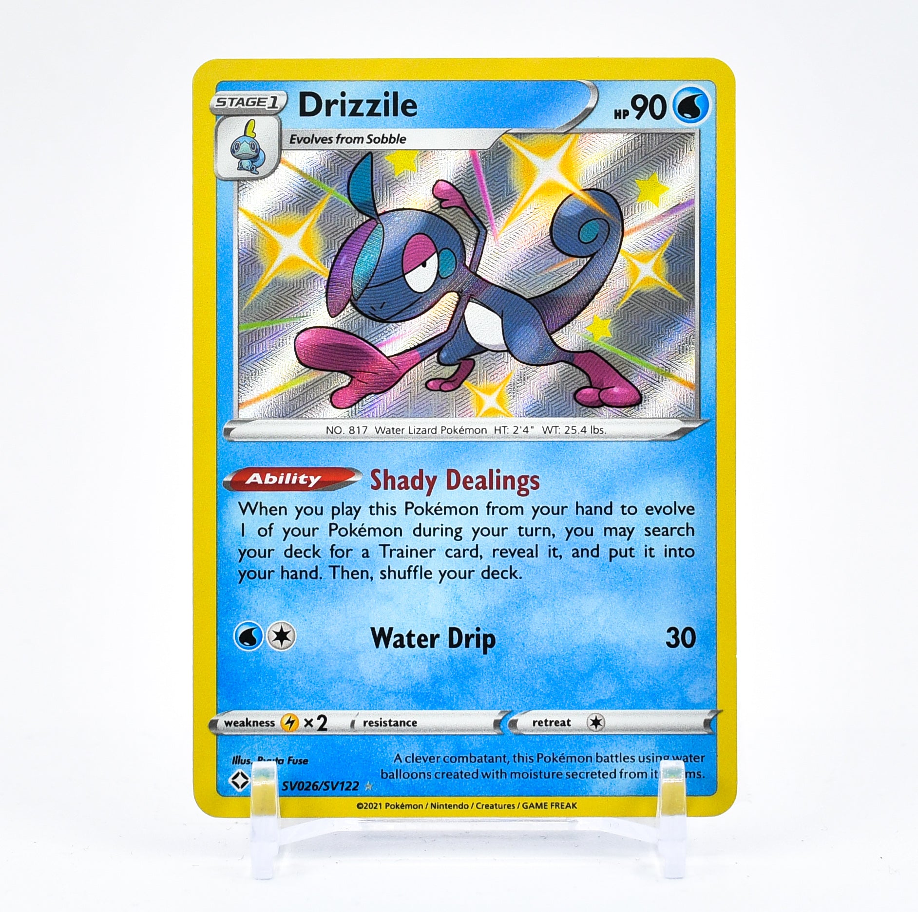 Drizzile - SV026/SV122 Shining Fates SHINY Holo Rare Pokemon - NM/MINT