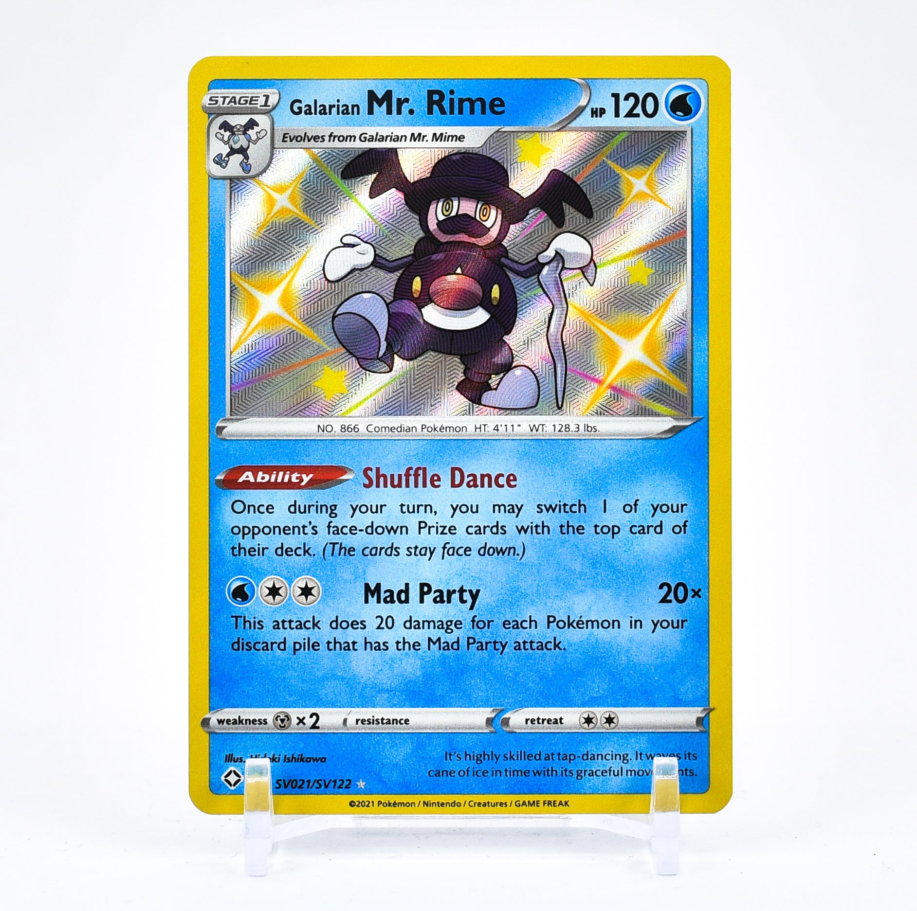 Galarian Mr. Rime - SV021/SV122 Shining Fates SHINY Holo Rare Pokemon - NM/MINT