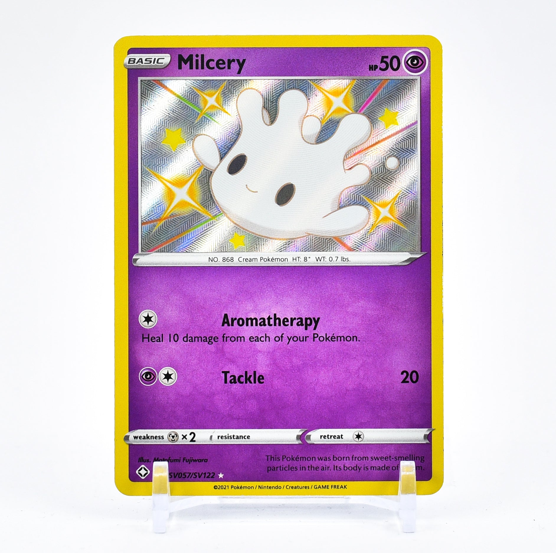 Milcery - SV057/SV122 Shining Fates SHINY Holo Rare Pokemon - NM/MINT