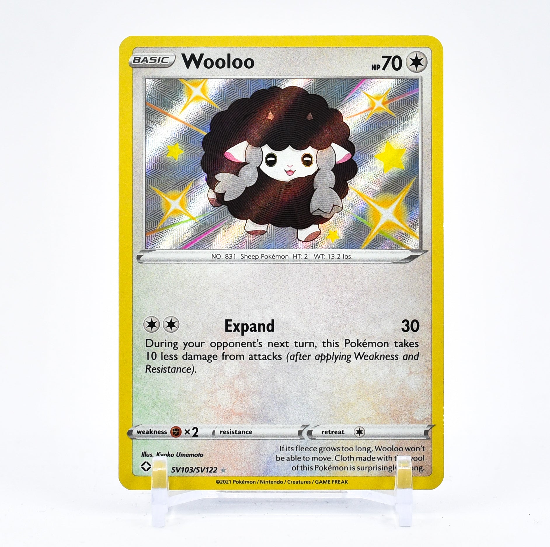 Wooloo - SV103/SV122 Shining Fates SHINY Holo Rare Pokemon - NM/MINT