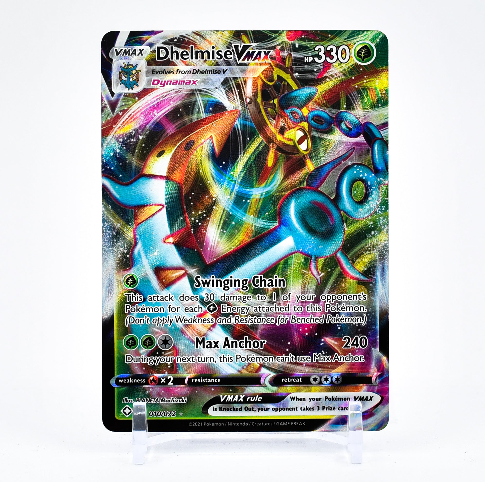 Dhelmise Vmax - 010/072 Shining Fates Ultra Rare Pokemon - NM/MINT