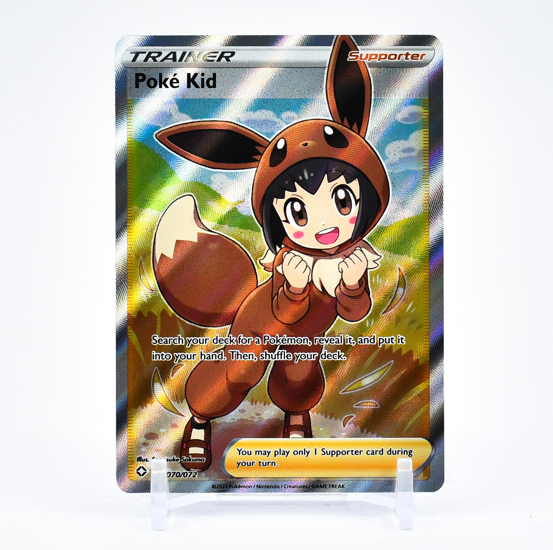 Poke Kid - 070/072 Shining Fates FULL ART Trainer - NM/MINT