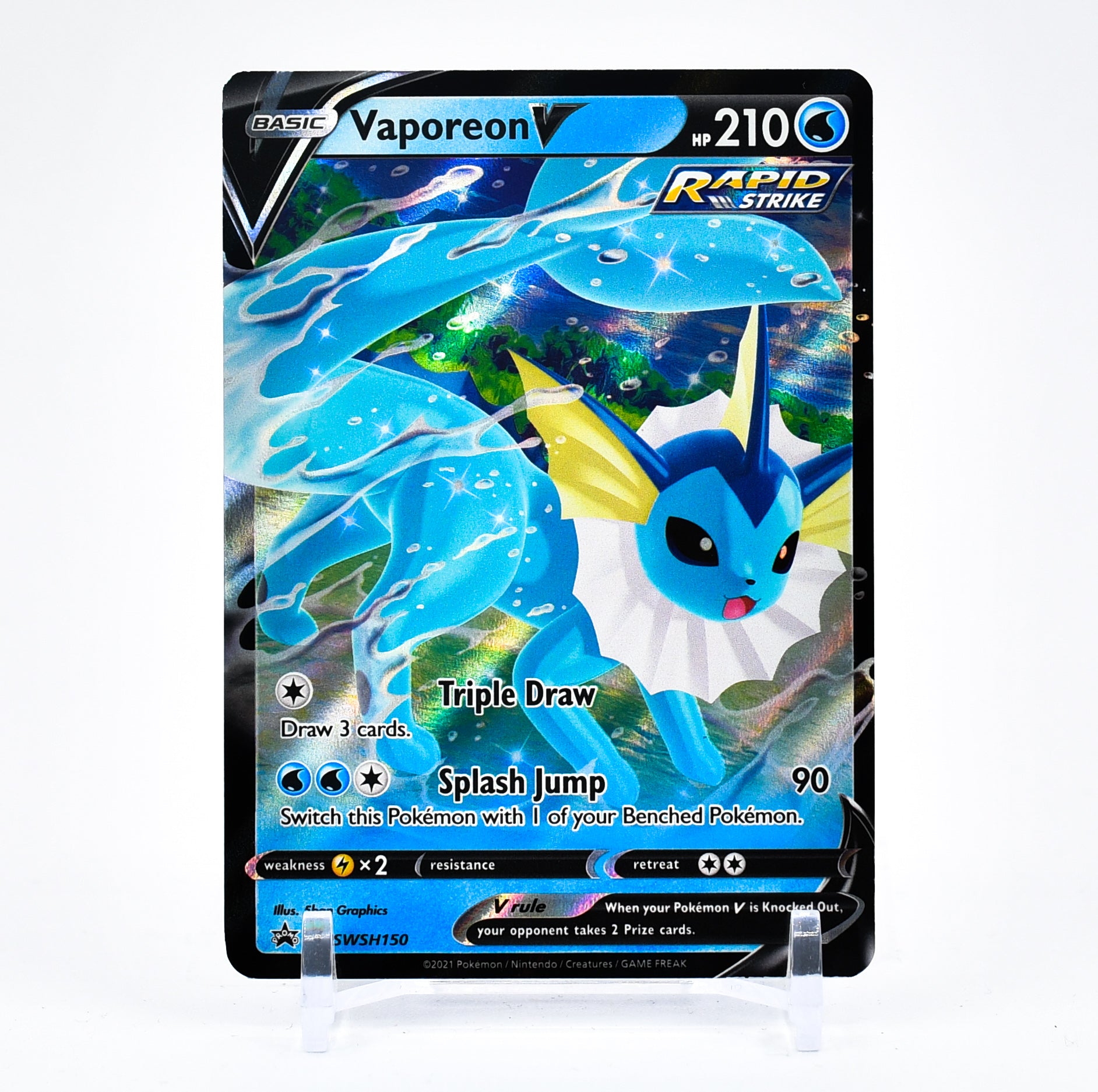 Vaporeon V - SWSH150 Black Star Promo Pokemon - NM/MINT